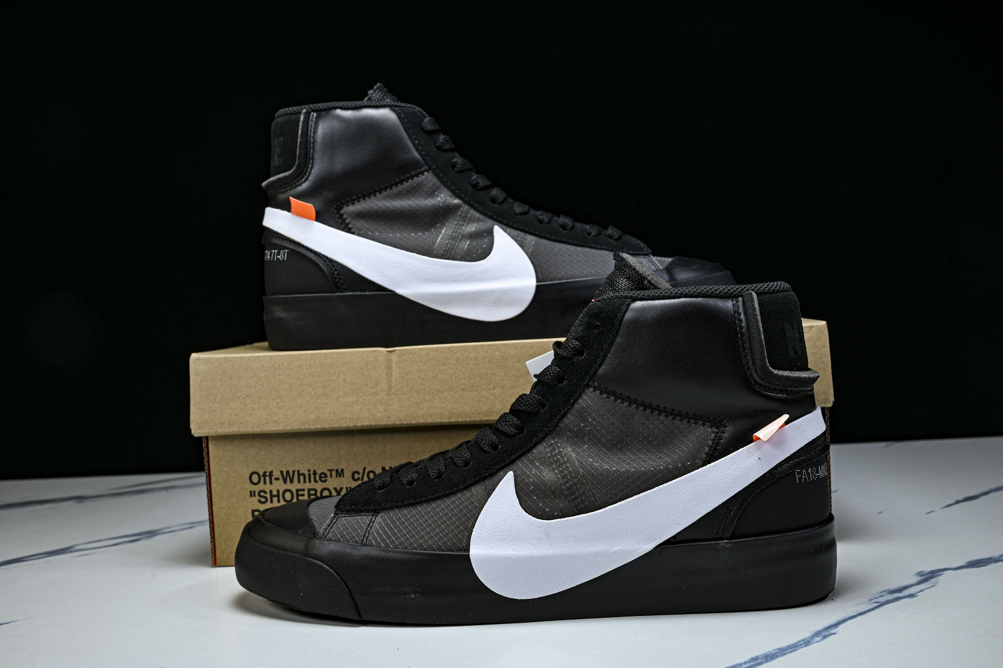 NK Blazer 2.0 x OWOff-White Grim Reaper OW联名限量板鞋 黑白 AA3832-0