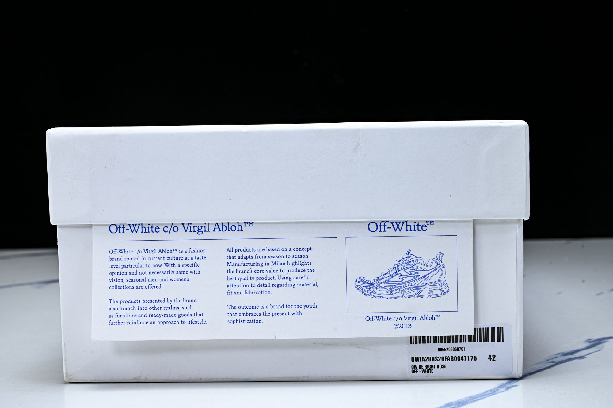 【纯原】OFF WHITE 黑白三箭头登山厚底老爹鞋增高男女运动休闲鞋_2#YZ002 #穿上off--White Ri