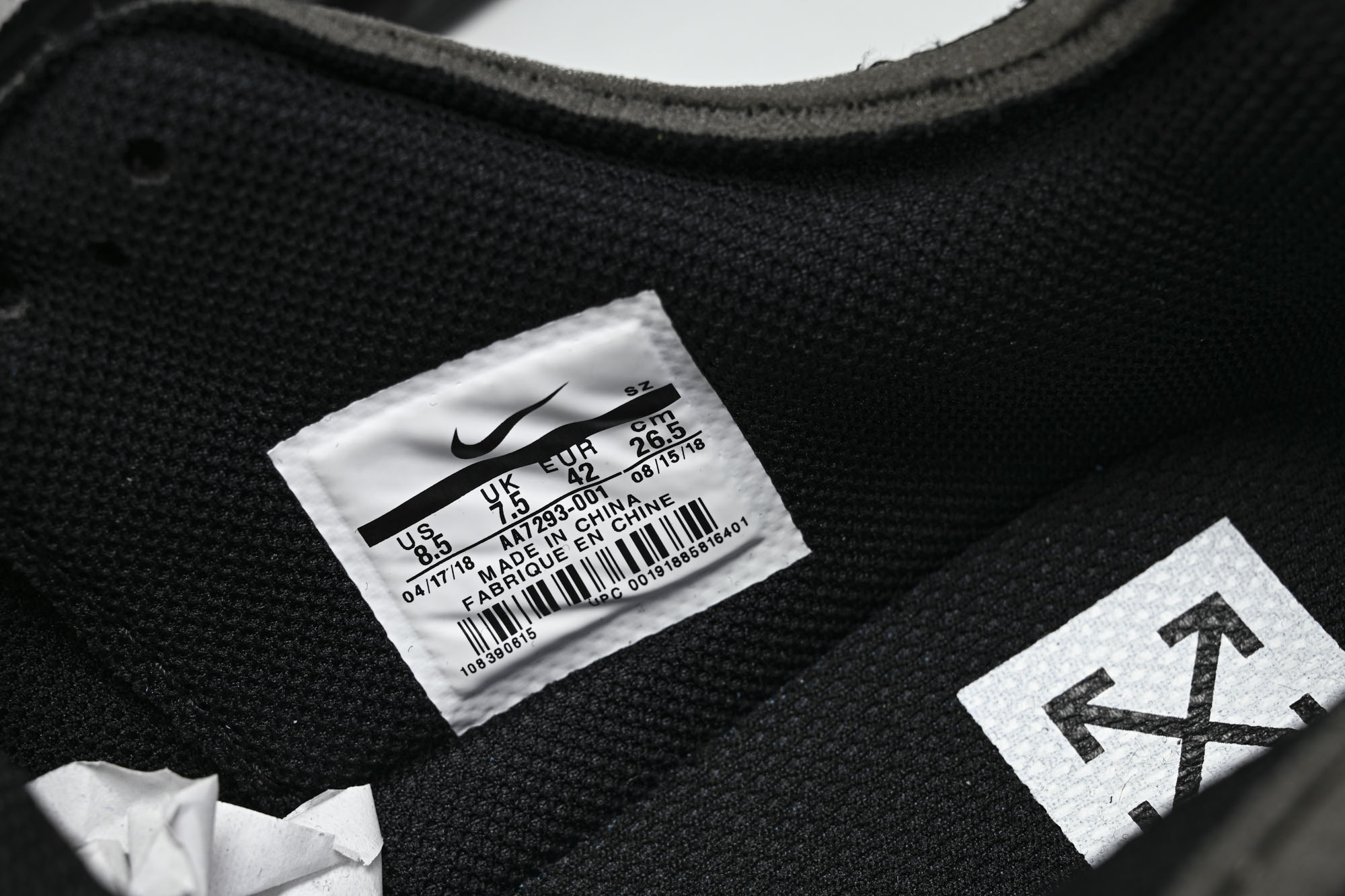 Off-White x NK Air Max 90 OW限量联名跑鞋 黑色白勾 AA7293-001 #YZ013 36 Off-White x NK Air Max 90 OW限量联名跑鞋 黑色白勾 AA7293-001 #YZ013 36