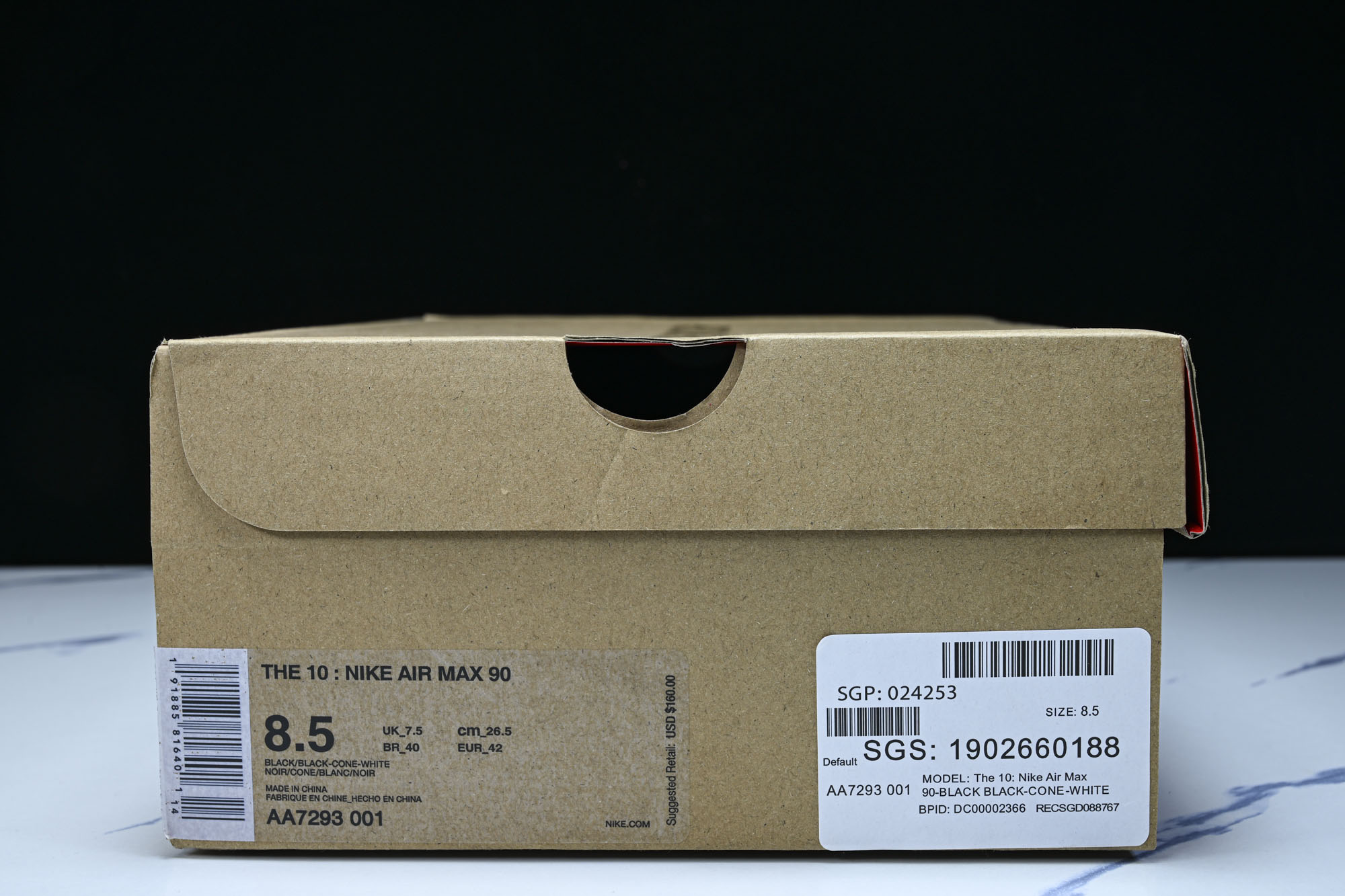 Off-White x NK Air Max 90 OW限量联名跑鞋 黑色白勾 AA7293-001 #YZ013 36 Off-White x NK Air Max 90 OW限量联名跑鞋 黑色白勾 AA7293-001 #YZ013 36
