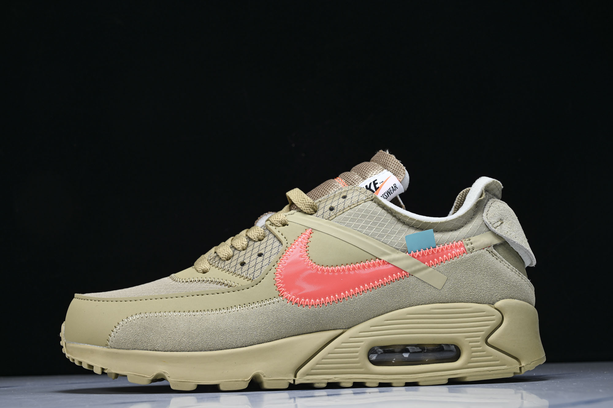 OW x NK Air Max 90 OW联名 沙漠黄 AA7293-200 #YZ013 36 36.5 37.5 3