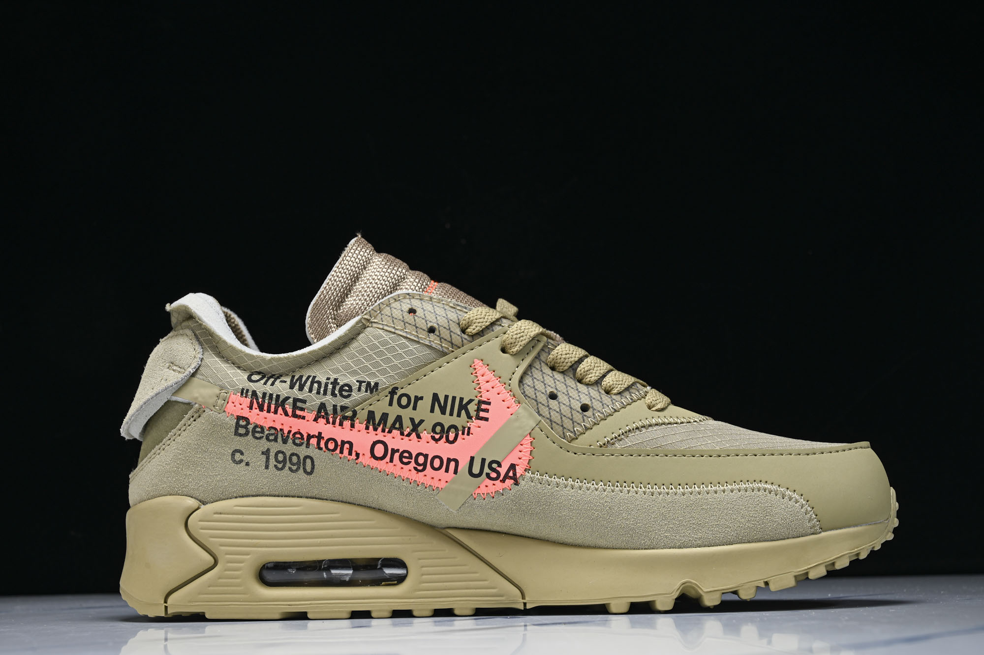 OW x NK Air Max 90 OW联名 沙漠黄 AA7293-200 #YZ013 36 36.5 37.5 3