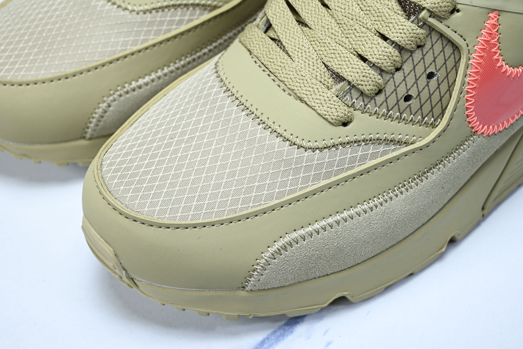 OW x NK Air Max 90 OW联名 沙漠黄 AA7293-200 #YZ013 36 36.5 37.5 3
