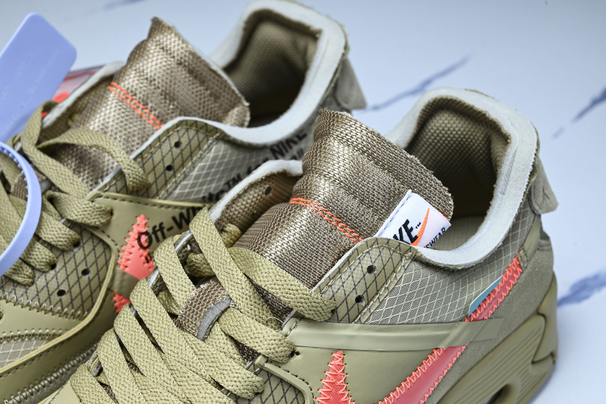 OW x NK Air Max 90 OW联名 沙漠黄 AA7293-200 #YZ013 36 36.5 37.5 3