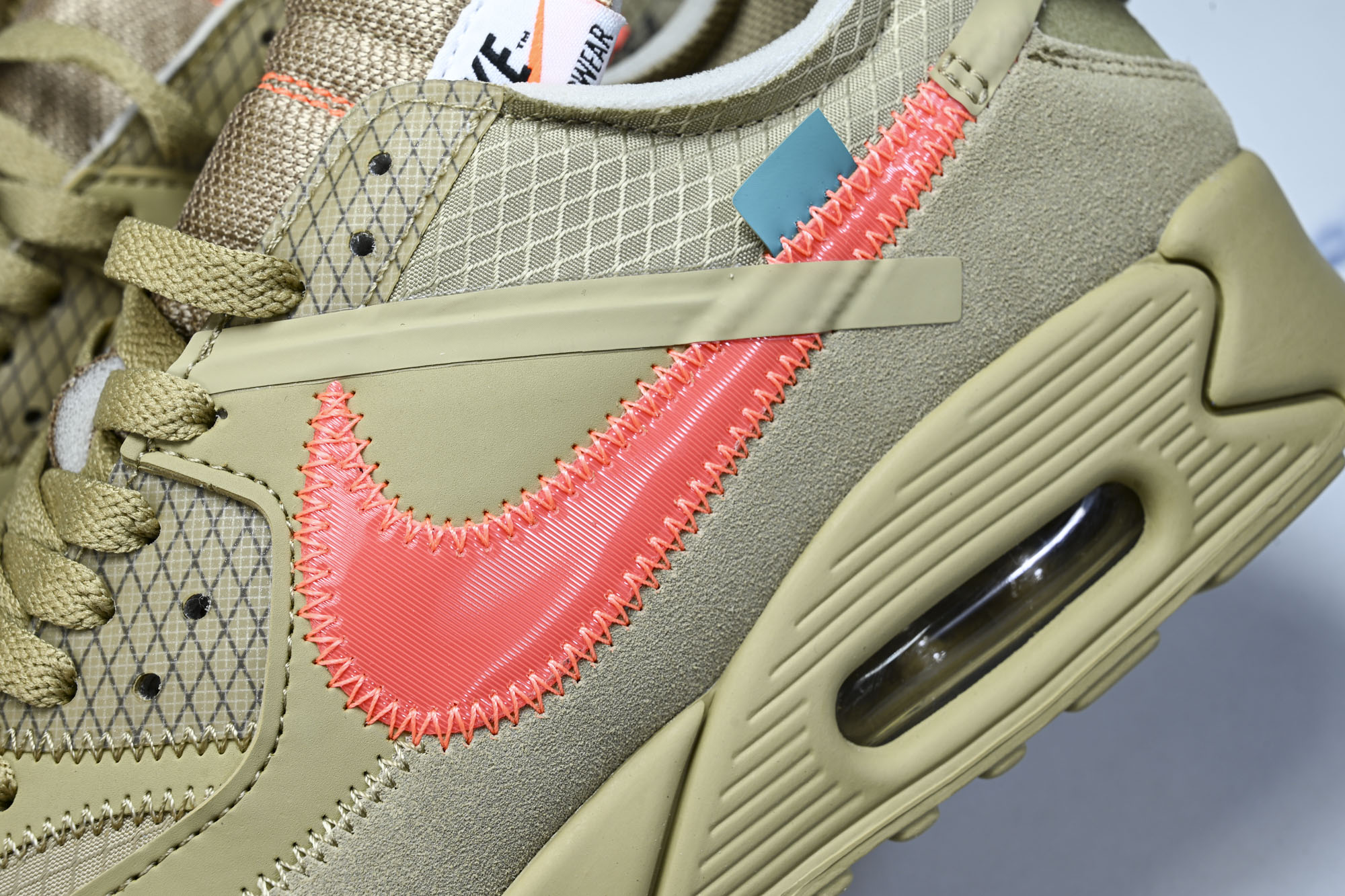 OW x NK Air Max 90 OW联名 沙漠黄 AA7293-200 #YZ013 36 36.5 37.5 3