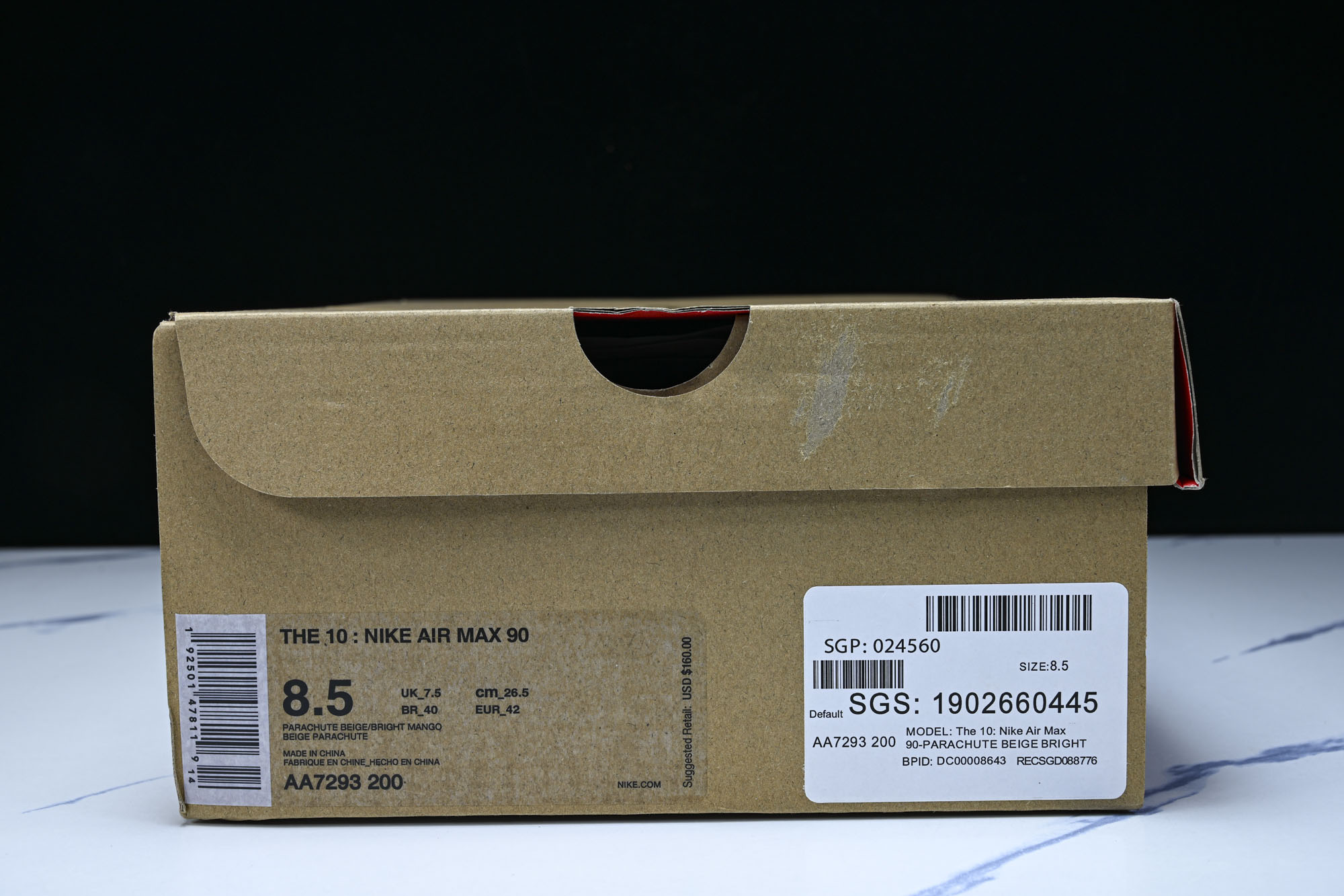 OW x NK Air Max 90 OW联名 沙漠黄 AA7293-200 #YZ013 36 36.5 37.5 3
