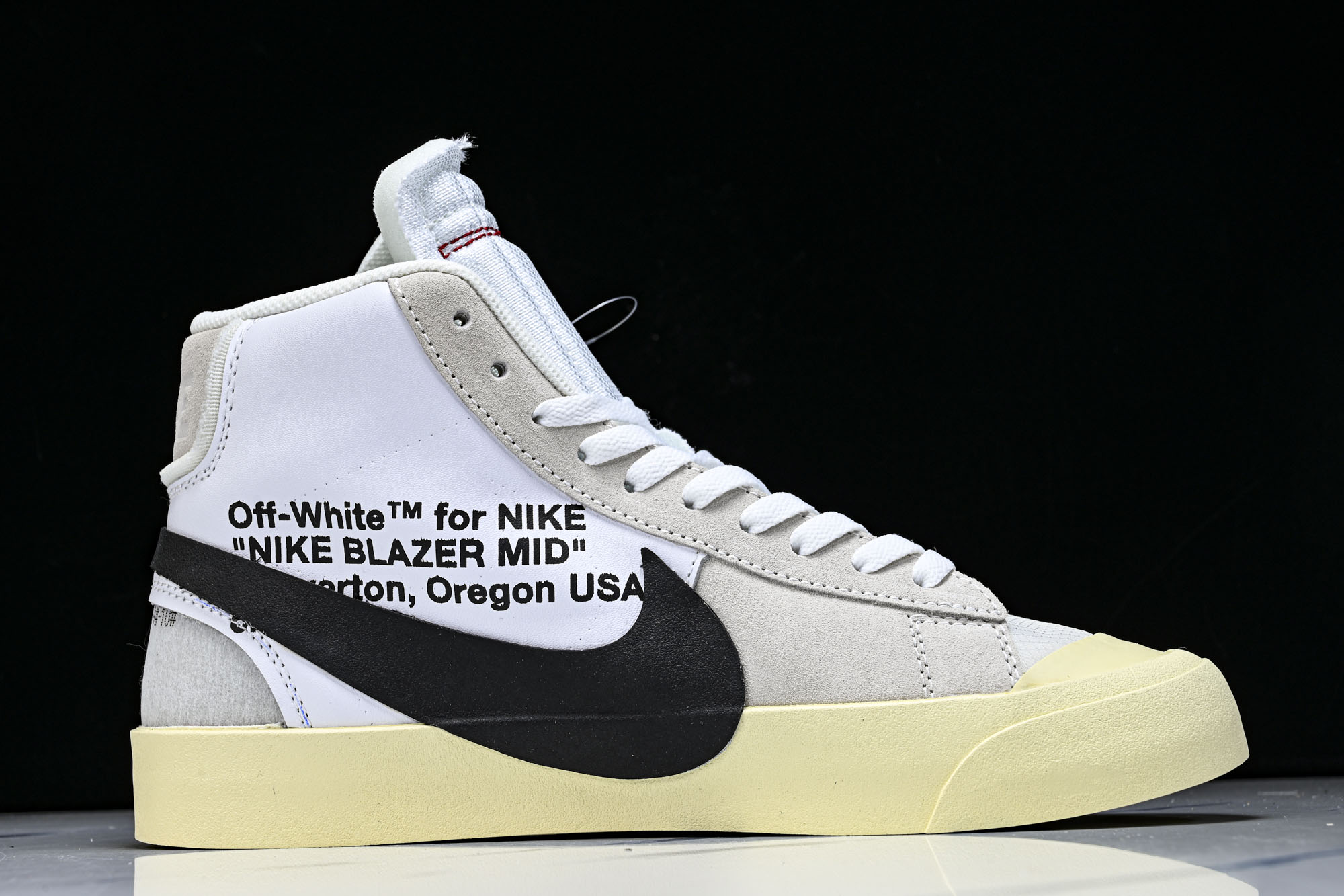 OW X NK Blazer Mid OW联名开拓者复古超限量滑板鞋 AA3832-100 #YZ013 40 40.5
