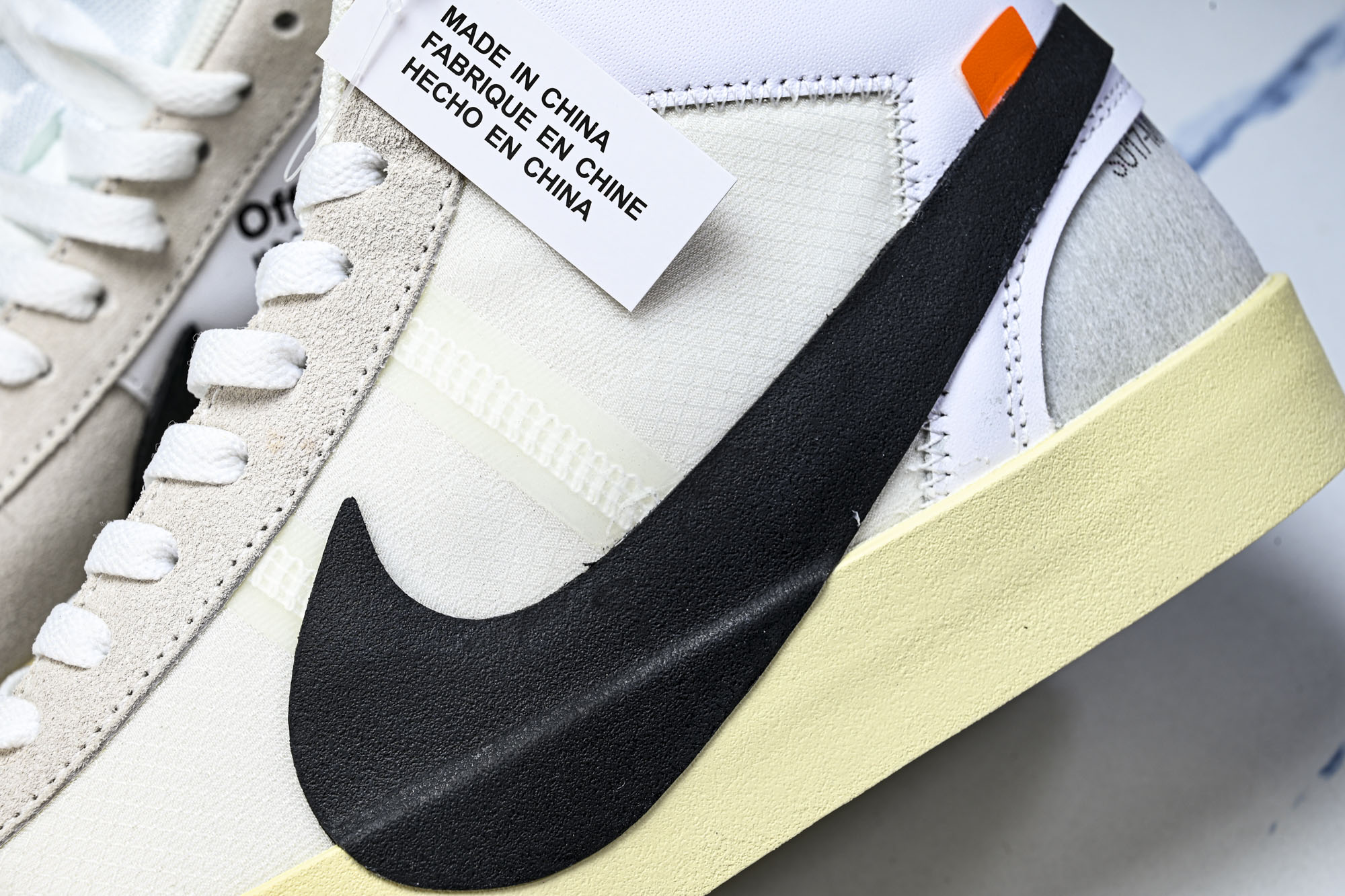 OW X NK Blazer Mid OW联名开拓者复古超限量滑板鞋 AA3832-100 #YZ013 40 40.5
