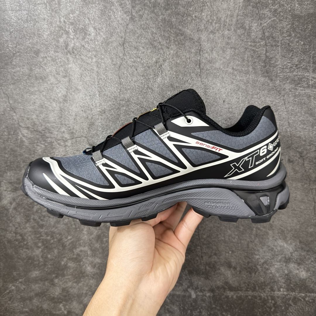 OG版 Salomon XT-6 GTX 户外越野跑步鞋 黑灰 Black Grey  SALOMON萨洛蒙 XT-6 