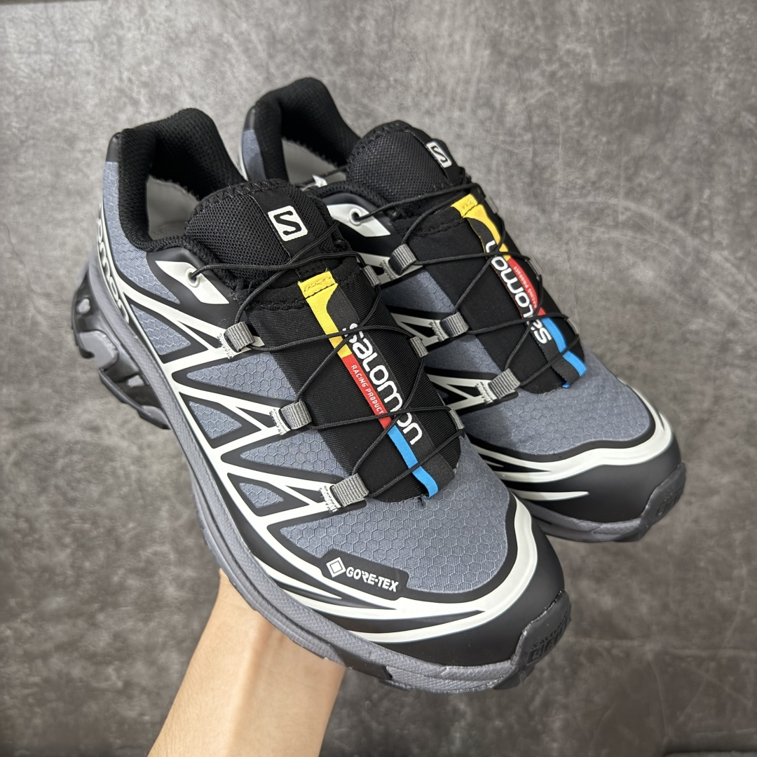 OG版 Salomon XT-6 GTX 户外越野跑步鞋 黑灰 Black Grey  SALOMON萨洛蒙 XT-6 