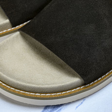 Brunello Cucinelli 绒面革平底套脚露趾一字拖鞋 MZUSOLY236CDK54 GREY_2 #YZ0 Brunello Cucinelli 绒面革平底套脚露趾一字拖鞋 MZUSOLY236CDK54 GREY_2 #YZ0
