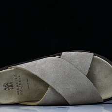 Brunello Cucinelli 七夕礼物春夏系列 男士绒面革交叉凉拖鞋_3 #YZ006 尺码:39 40 41 Brunello Cucinelli 七夕礼物春夏系列 男士绒面革交叉凉拖鞋_3 #YZ006 尺码:39 40 41