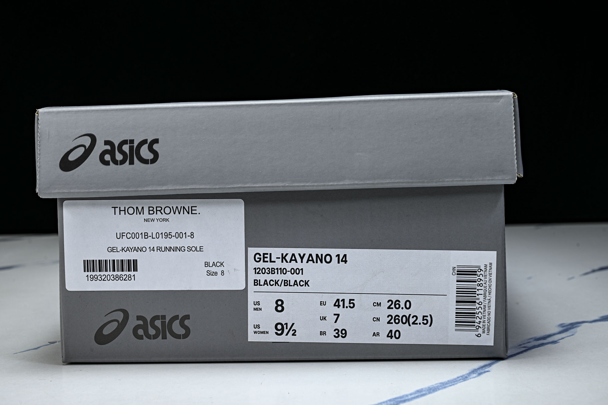 THOM BROWNE X ASICS 联名系列GEL-KAYANO 14男女同款运动休闲鞋1203B110-001 # THOM BROWNE X ASICS 联名系列GEL-KAYANO 14男女同款运动休闲鞋1203B110-001 #