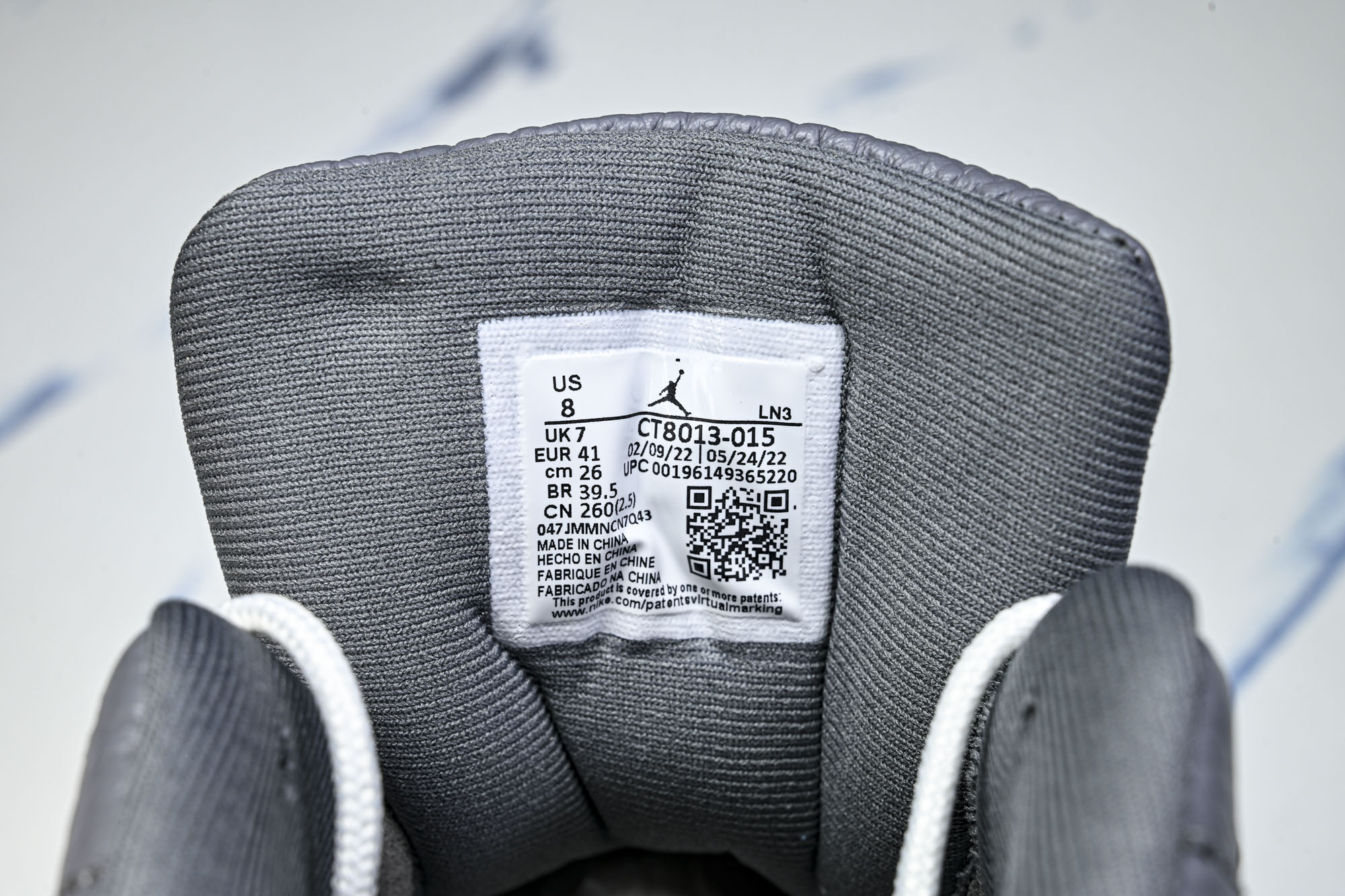 Jordan Air Jordan 12 retro _stealth_ 灰白_CT8013-015 #YZ013 尺码