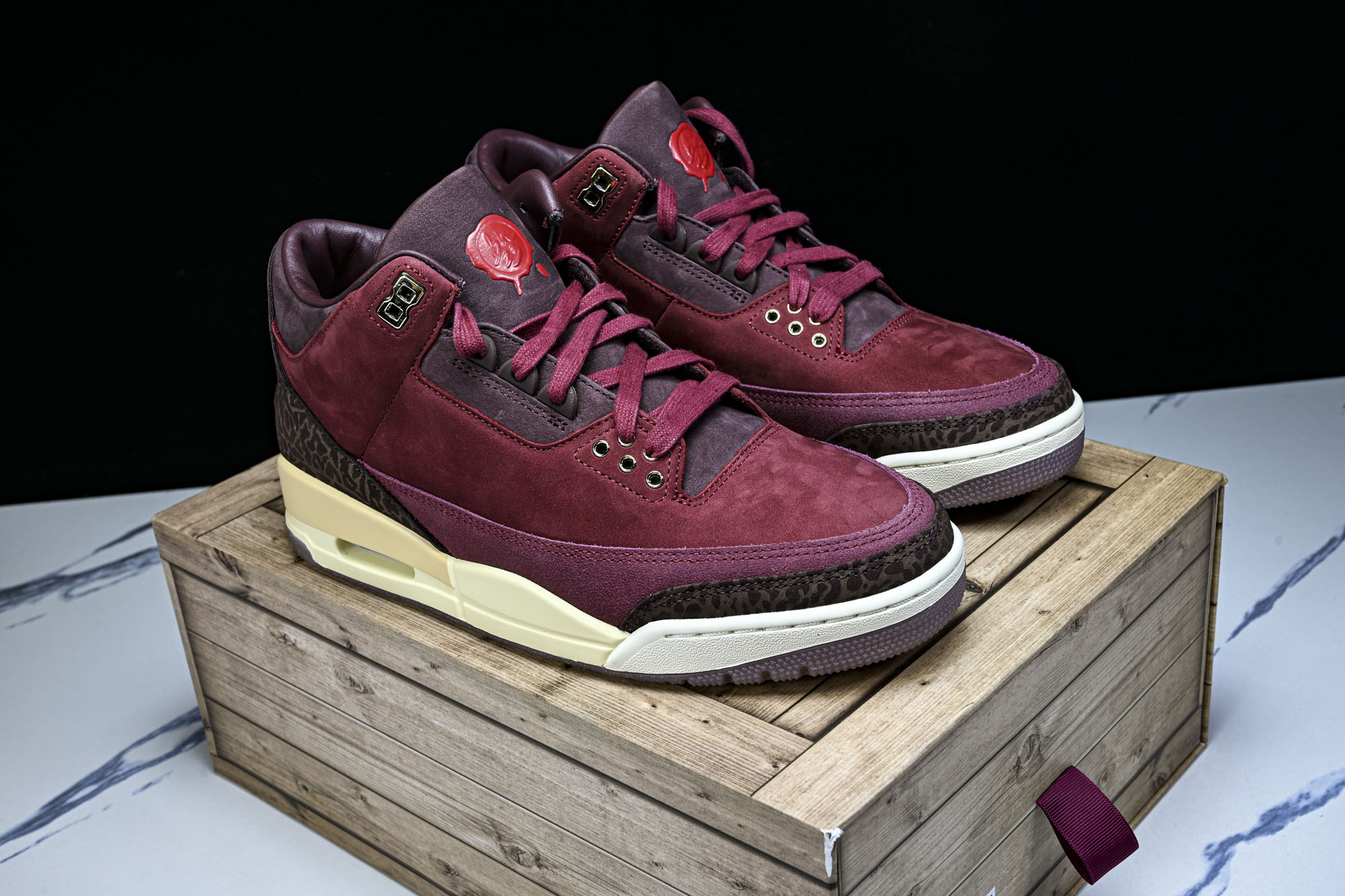 Air Jordan 3 “Bin 23”AJ3酒红色限量复古低帮篮球鞋IO7744-600 #YZ001-4 40 4 Air Jordan 3 “Bin 23”AJ3酒红色限量复古低帮篮球鞋IO7744-600 #YZ001-4 40 4