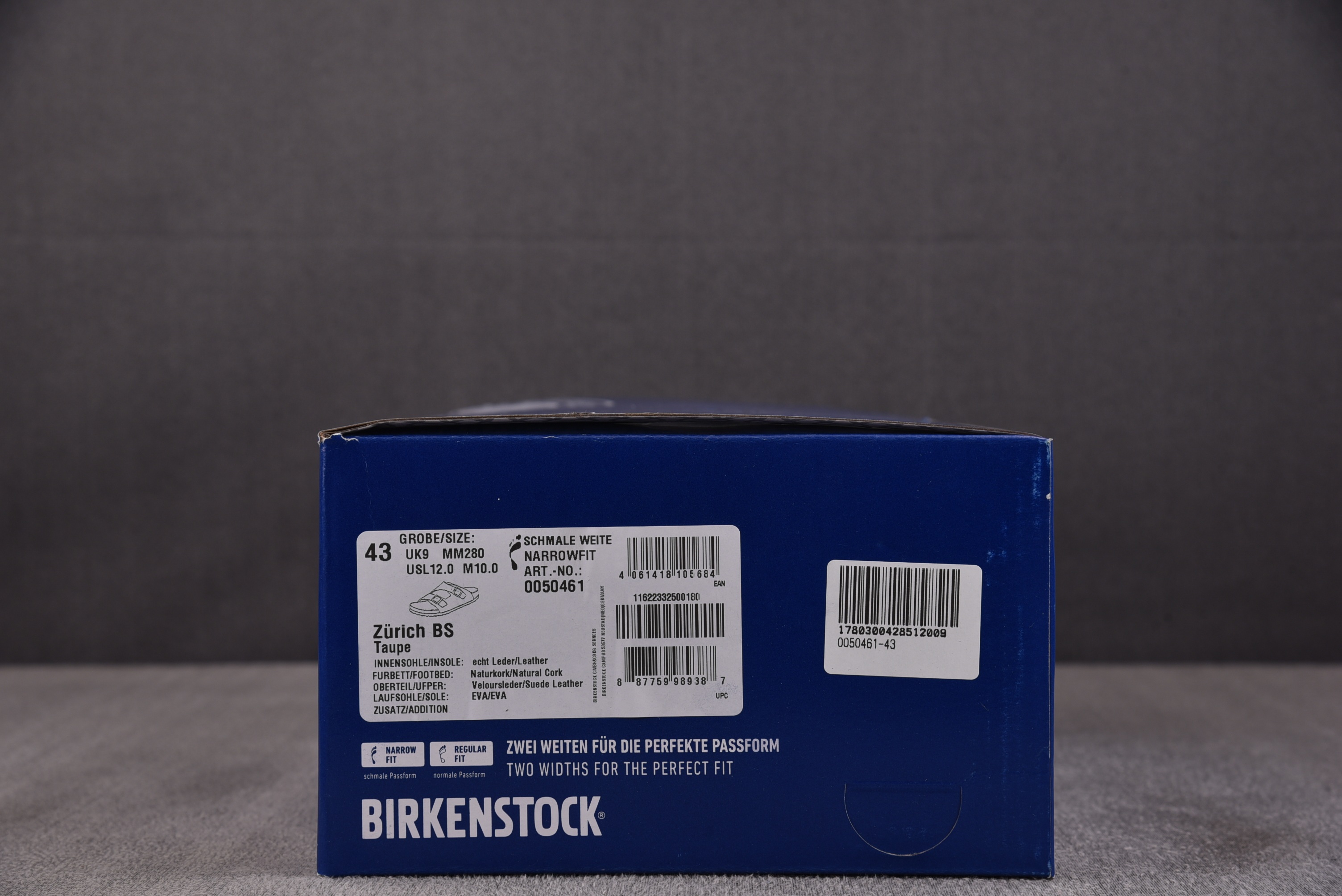 Birkenstock Zurich BS Taupe 灰褐色 #YZ011-1 35-45