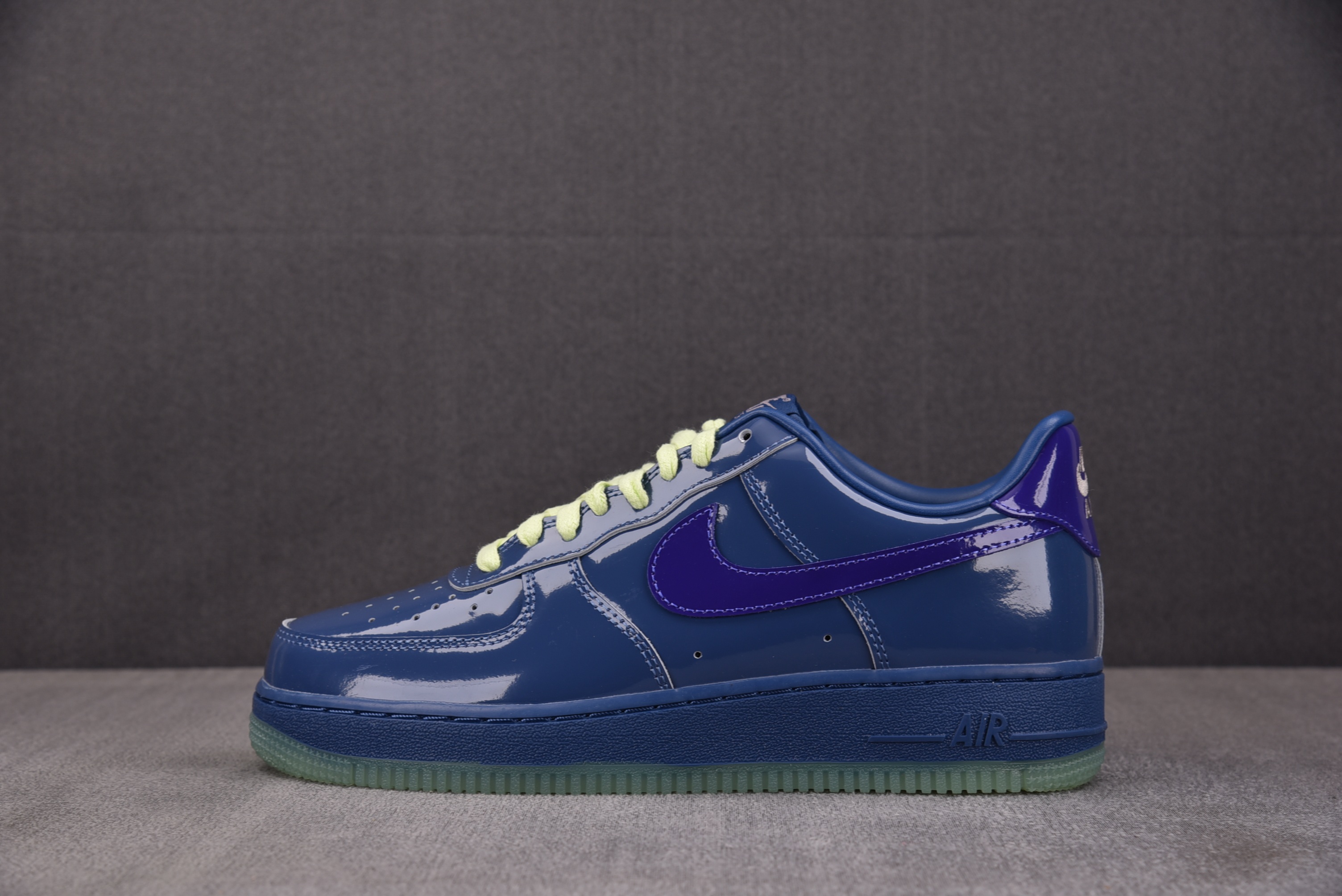 NK Air Force 1 Low Patent Leather Mystic Navy Grape Ice 冰蓝 I