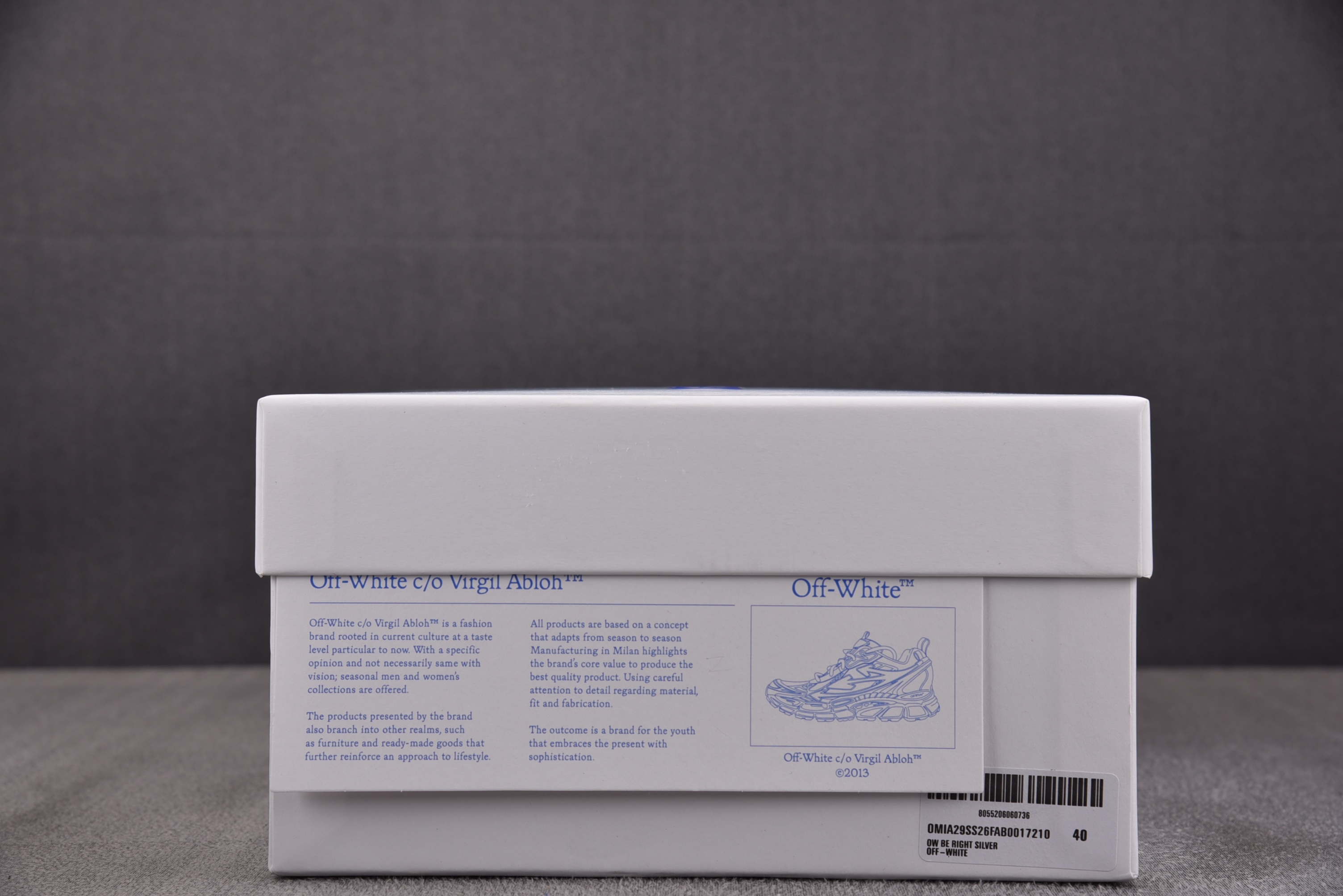 【纯原】OFF-WHITE BE RIGHT BACK 灰白 #YZ002 36-47