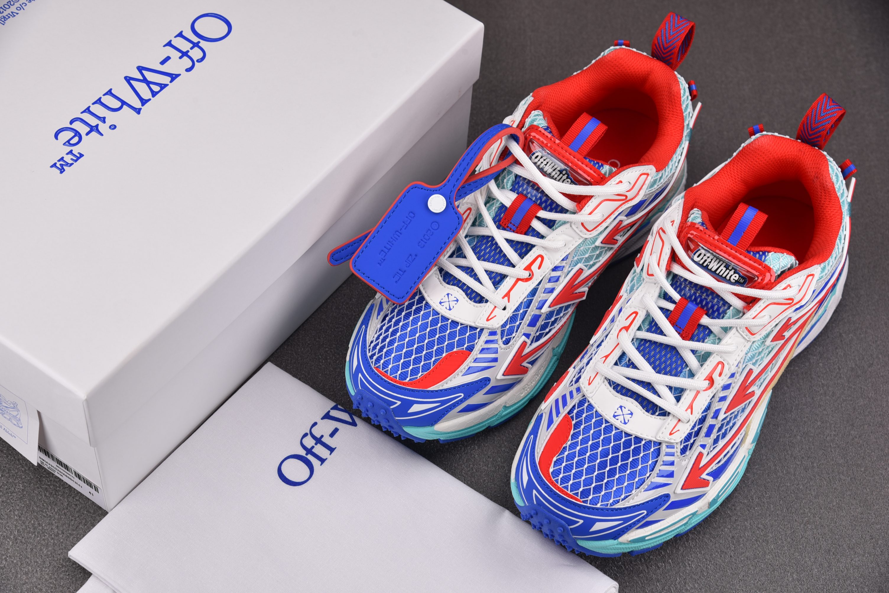 【纯原】OFF-WHITE BE RIGHT BACK 蓝红 #YZ002 36-47