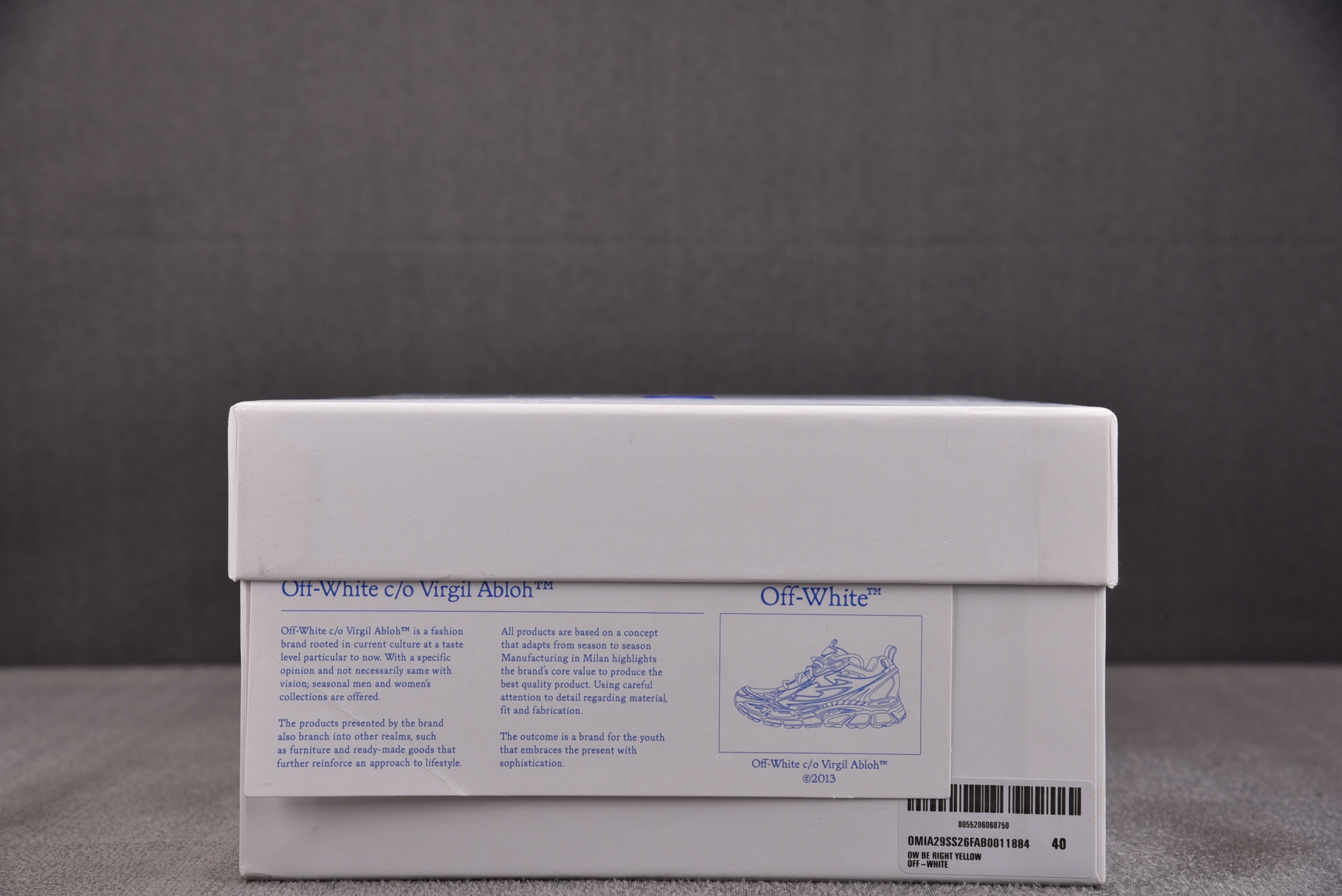 【纯原】OFF-WHITE BE RIGHT BACK 黄蓝 #YZ002 36-47