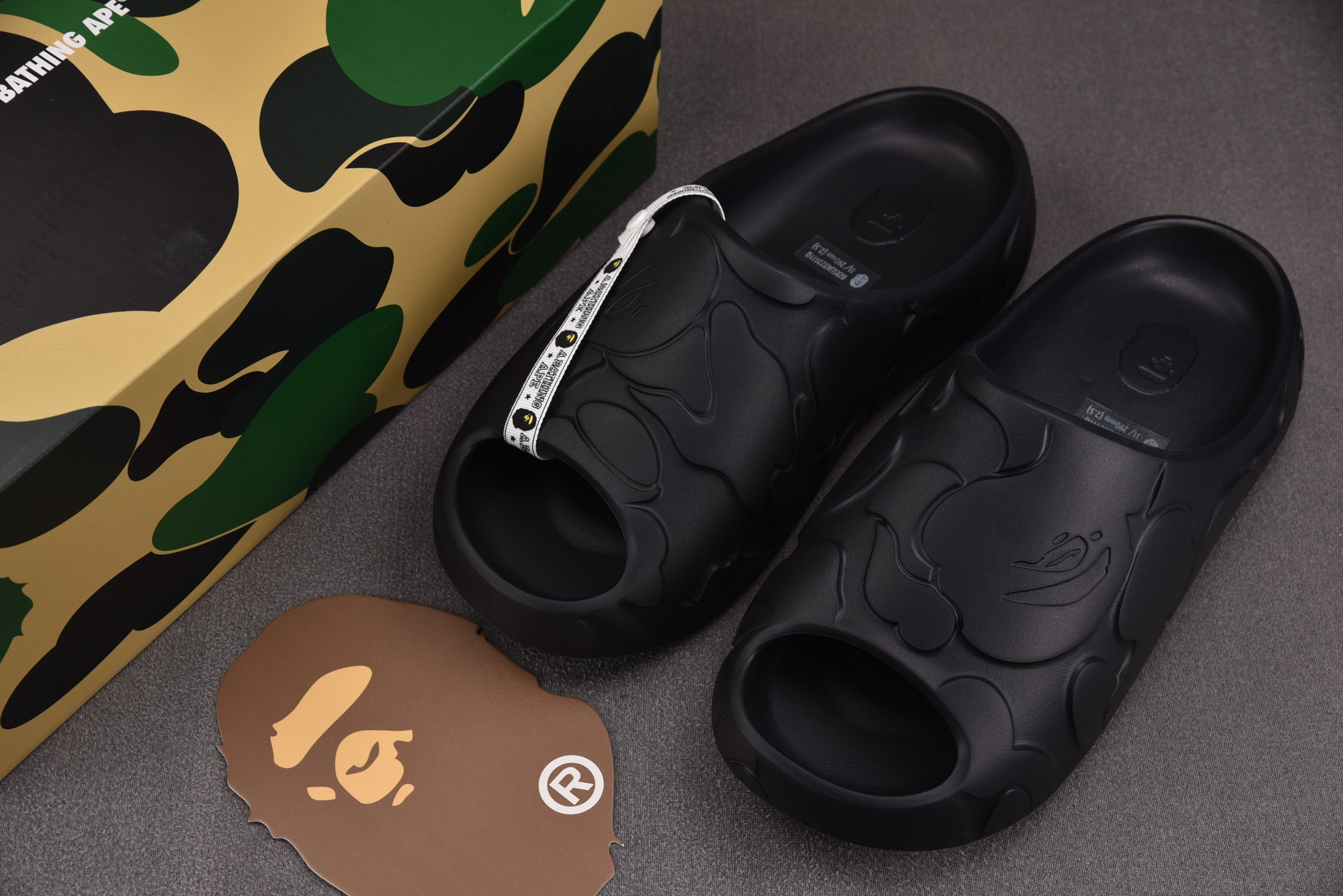 【纯原】BAPE EVA 一字拖 黑色 40-47.5