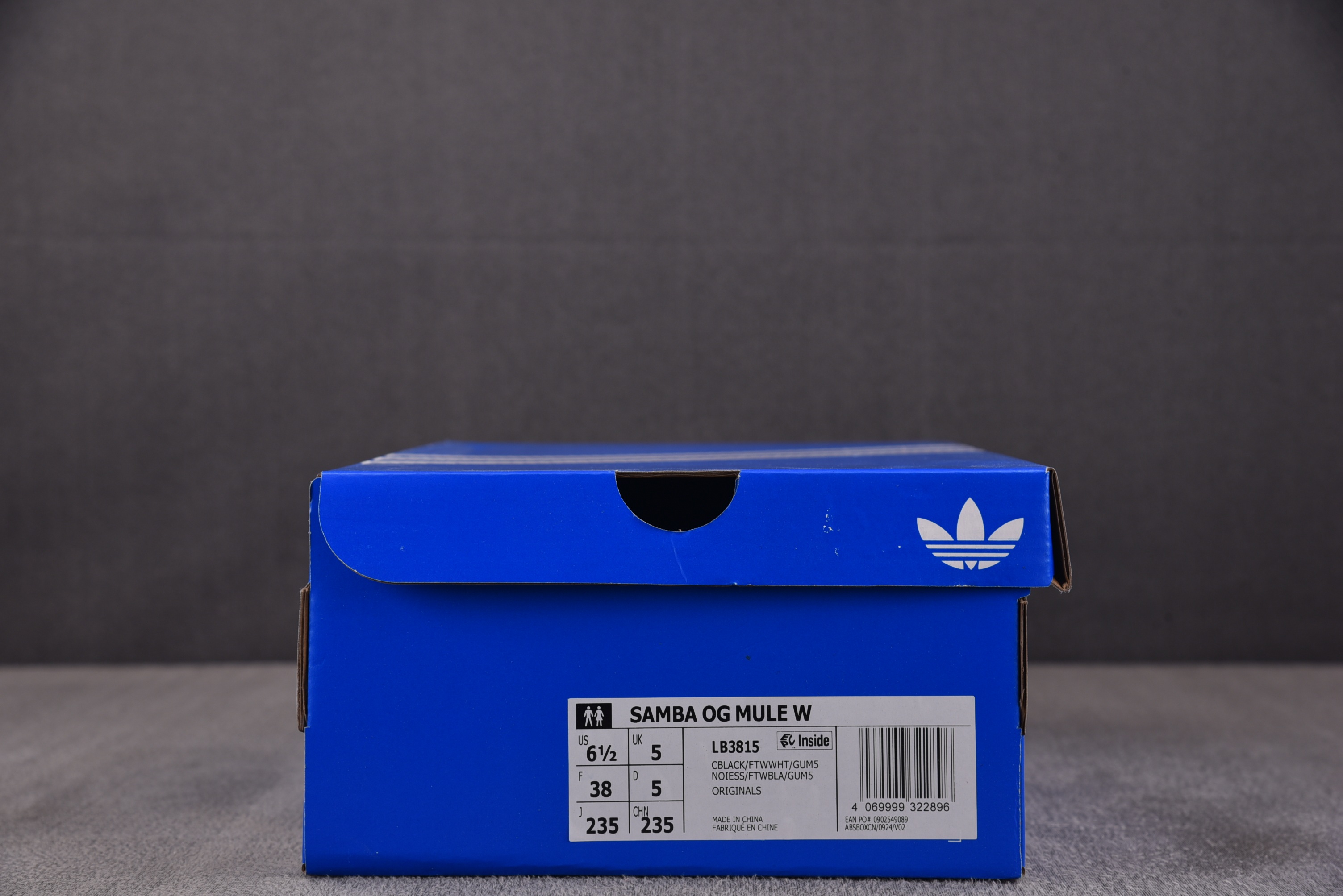 AD Samba Mule Black White Gum (Women's) 黑白 LB3815 #YZ020 36-