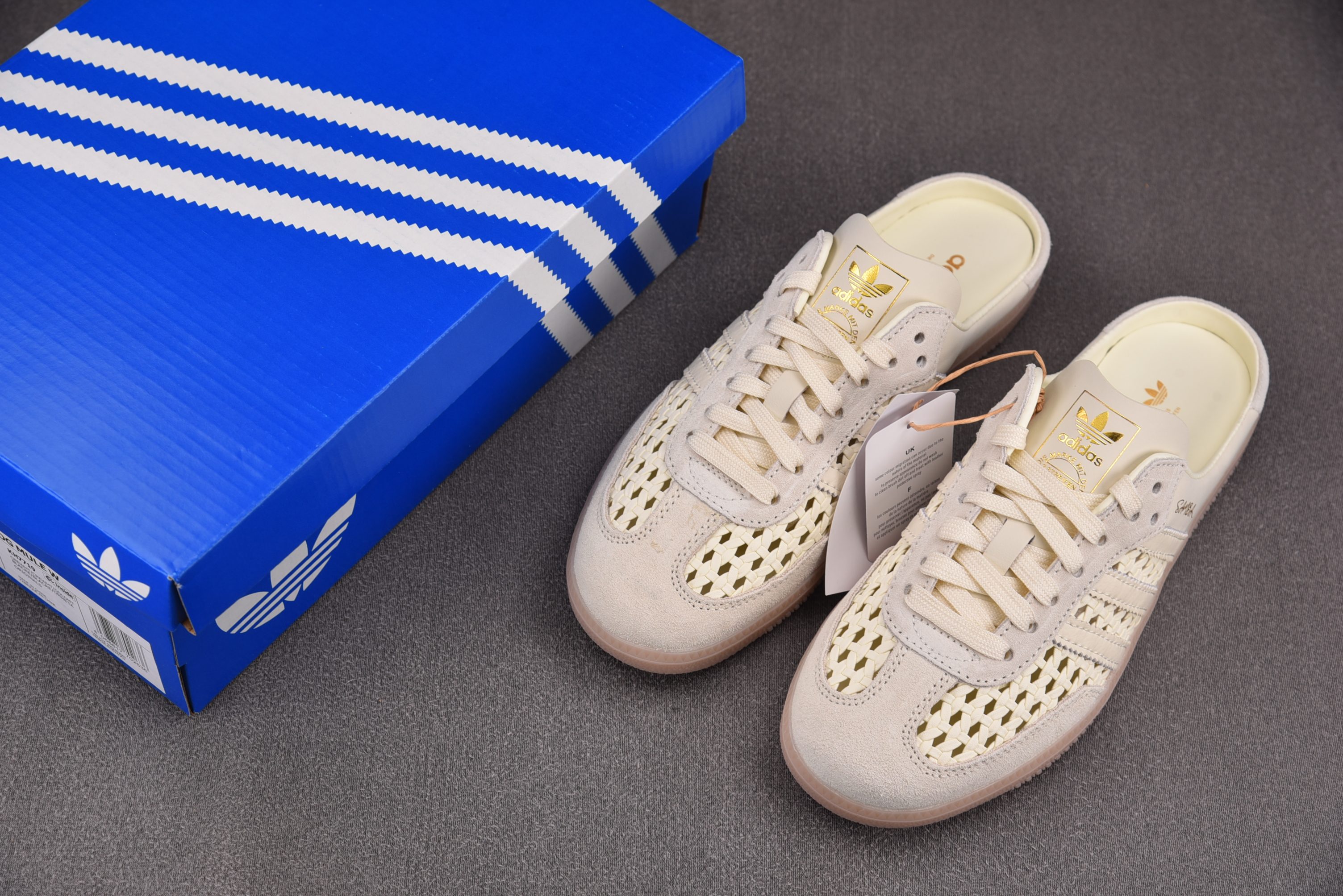 AD Samba Mule Woven Basketweave Cream White (Women's) 奶油白 KH