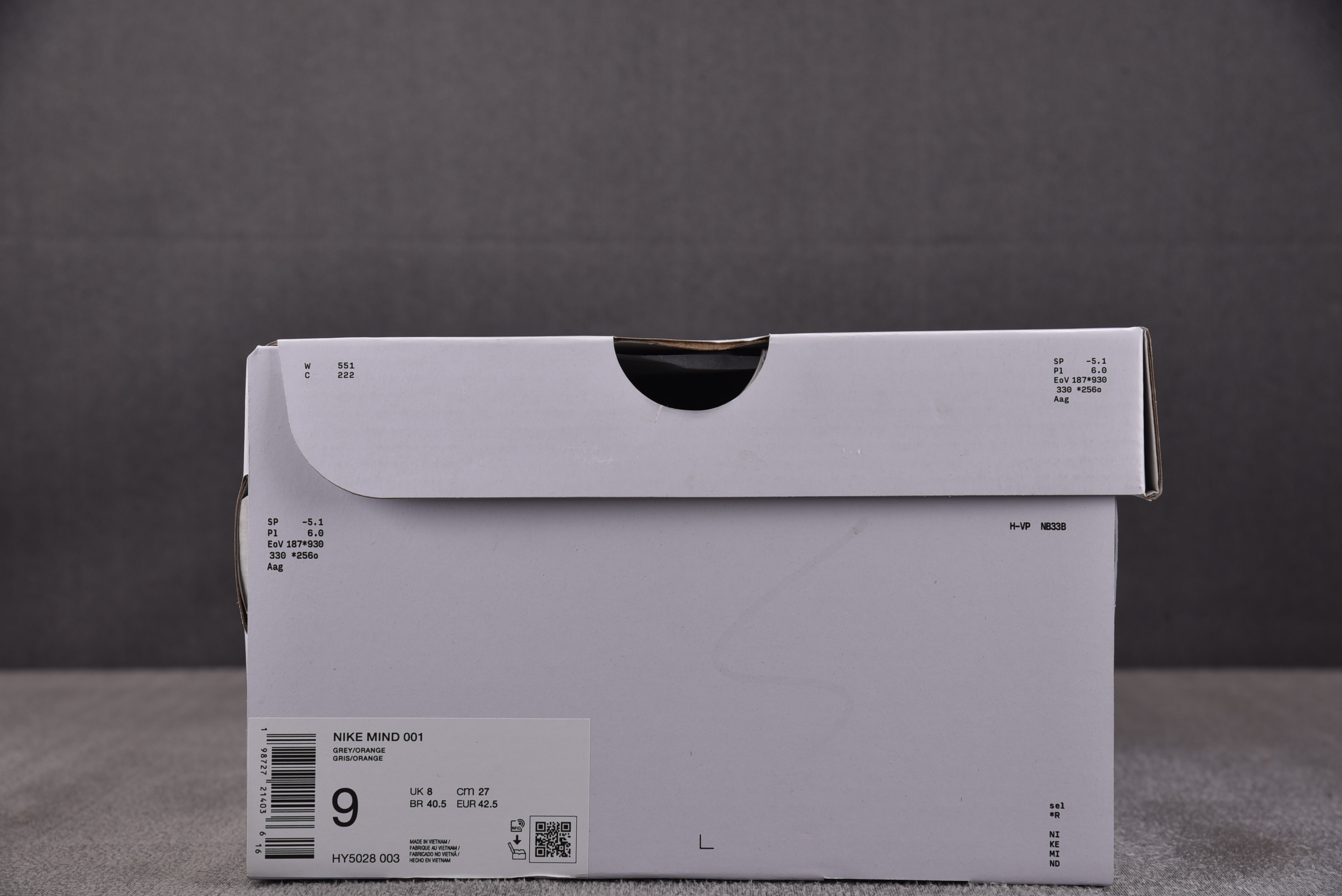 NK NOCTA Mind 001 灰色 HY5028-003 #YZ020 36-50.5