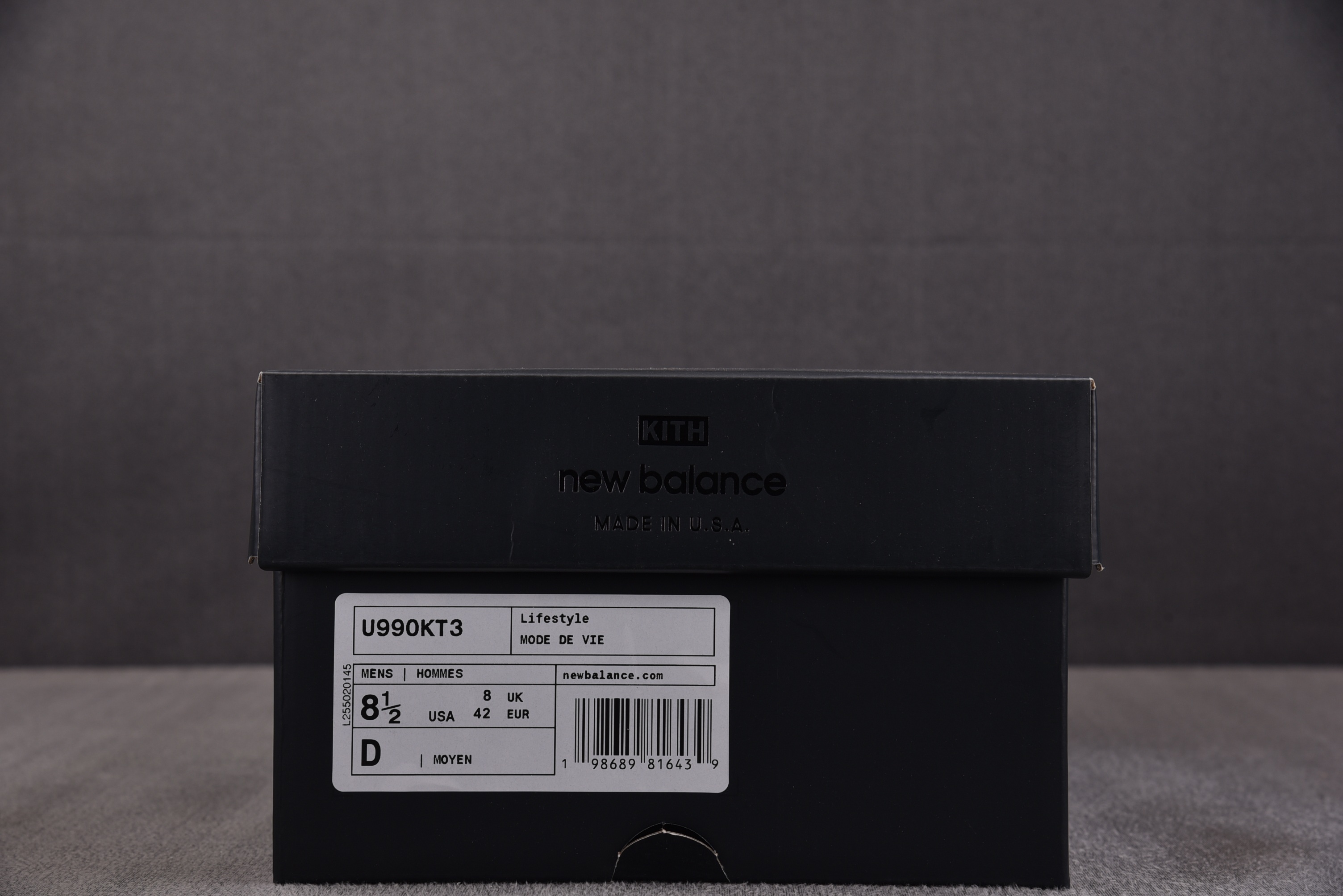 New Balance 990v3 MiUSA Kith Hallow 灰色 U990KT3 #YZ002-1 36-4
