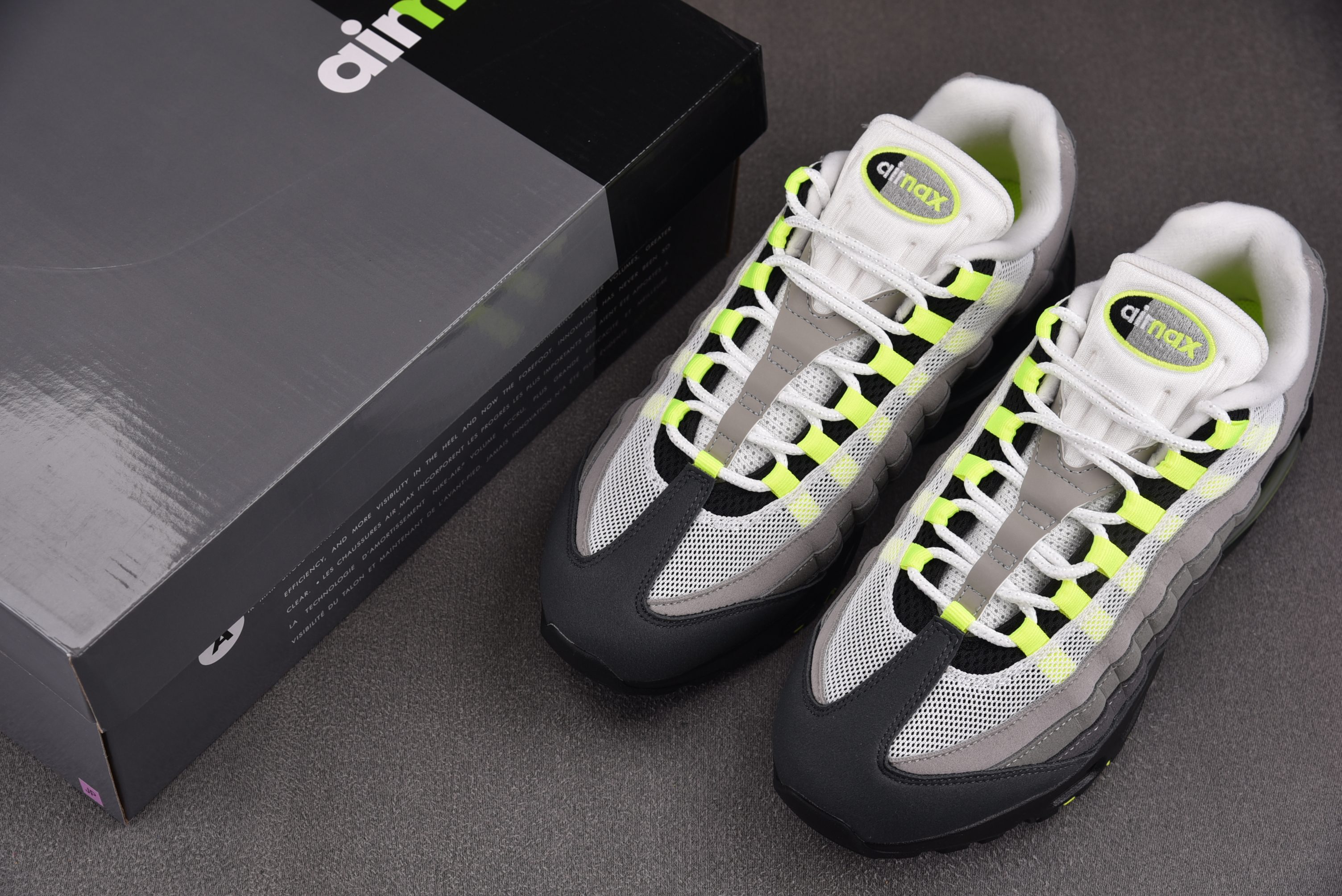 NK Air Max 95 OG Big Bubble Neon 绿灰 HM4740-001 #YZ002-12 40-