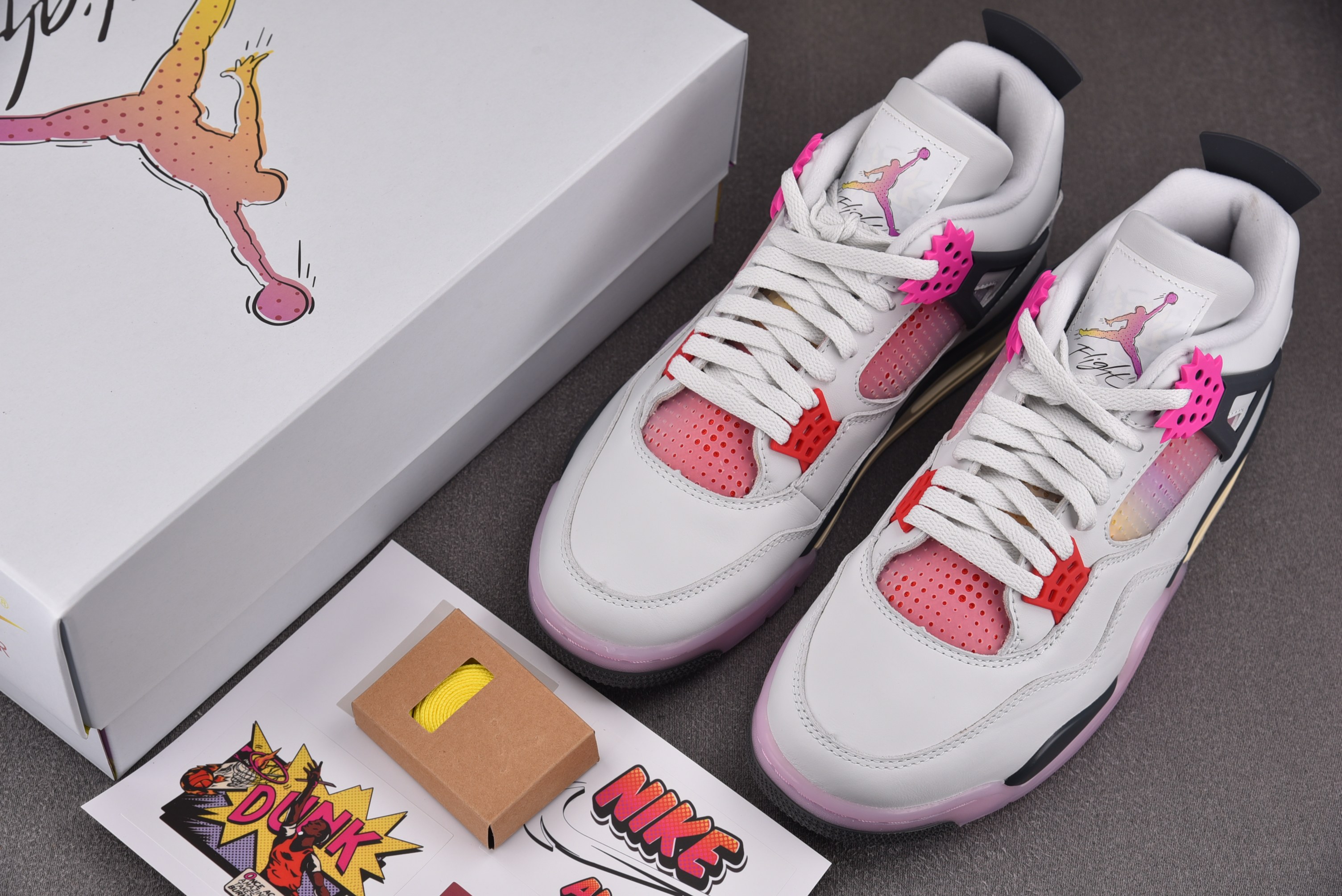Air Jordan 4 Retro Comic 白粉红 JA1135-100 #YZ015 36-47.5