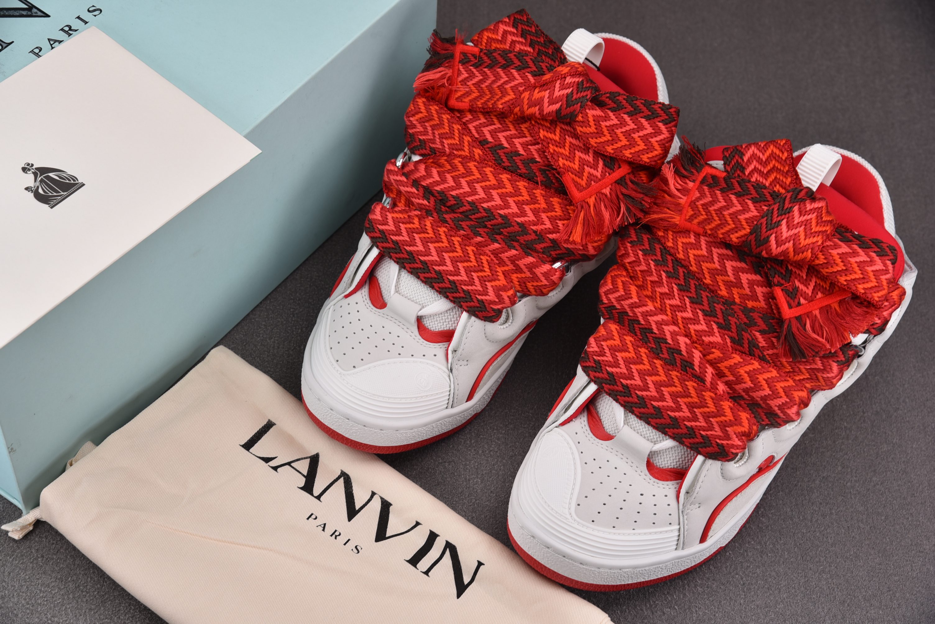 Lanvin Curb 灰红 #YZ015 36-47