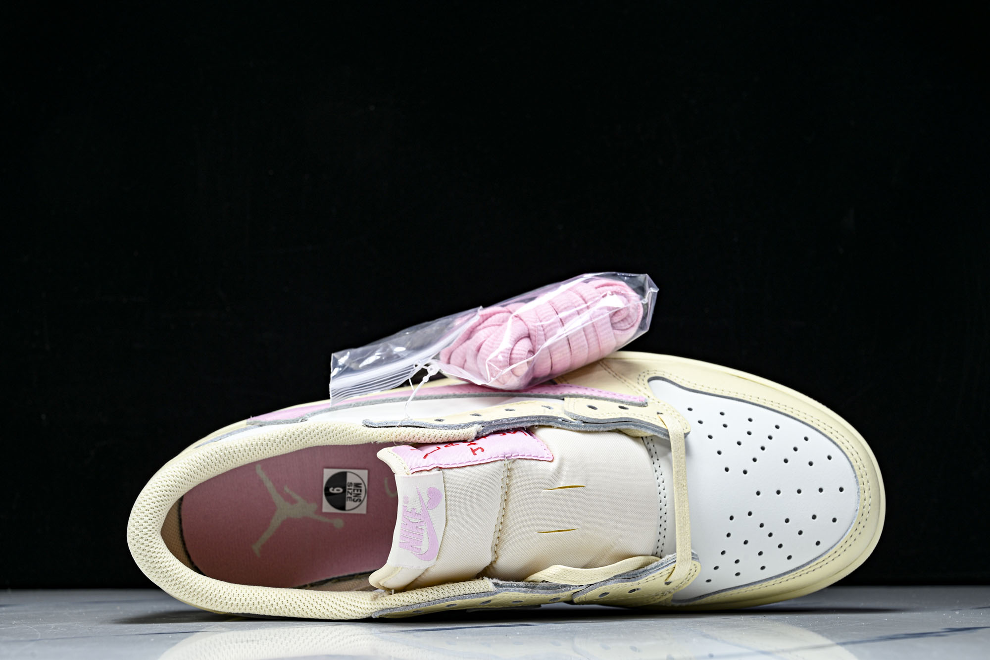 纯原 新版Air Jordan 1 Retro Low OG SP Travis Scott Shy Pink 粉白 I