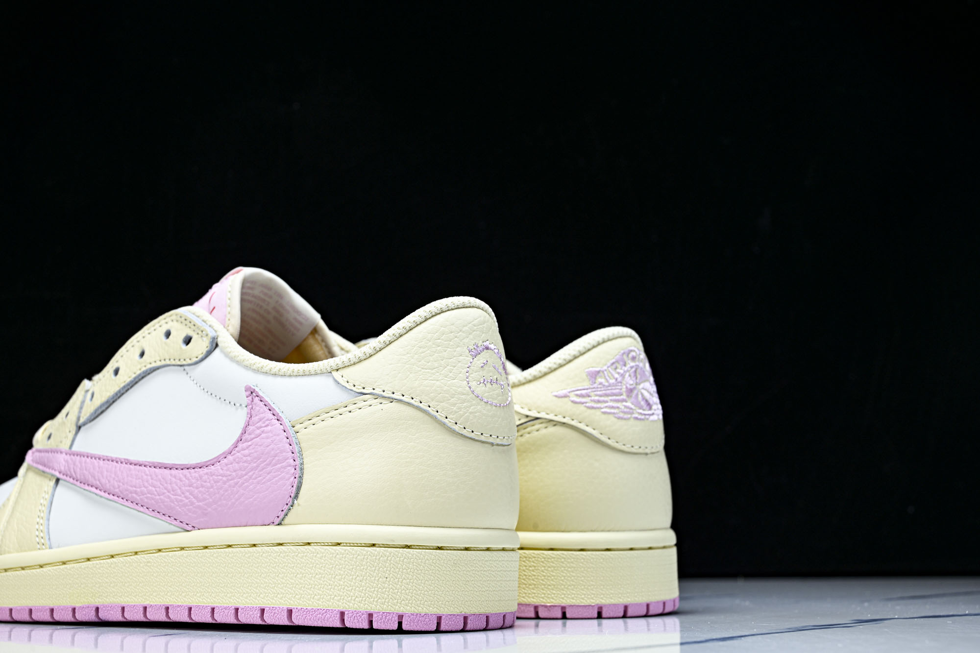 纯原 新版Air Jordan 1 Retro Low OG SP Travis Scott Shy Pink 粉白 I