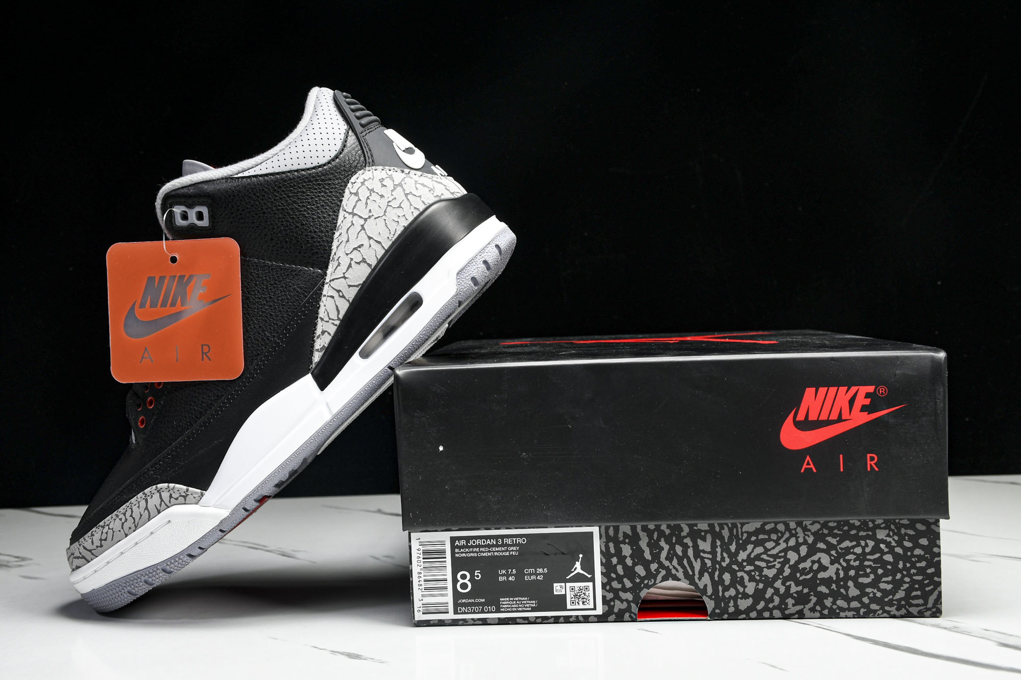 纯原 Air Jordan 3 Retro Black Cement Reimagined 黑水泥 DN3707-010 纯原 Air Jordan 3 Retro Black Cement Reimagined 黑水泥 DN3707-010