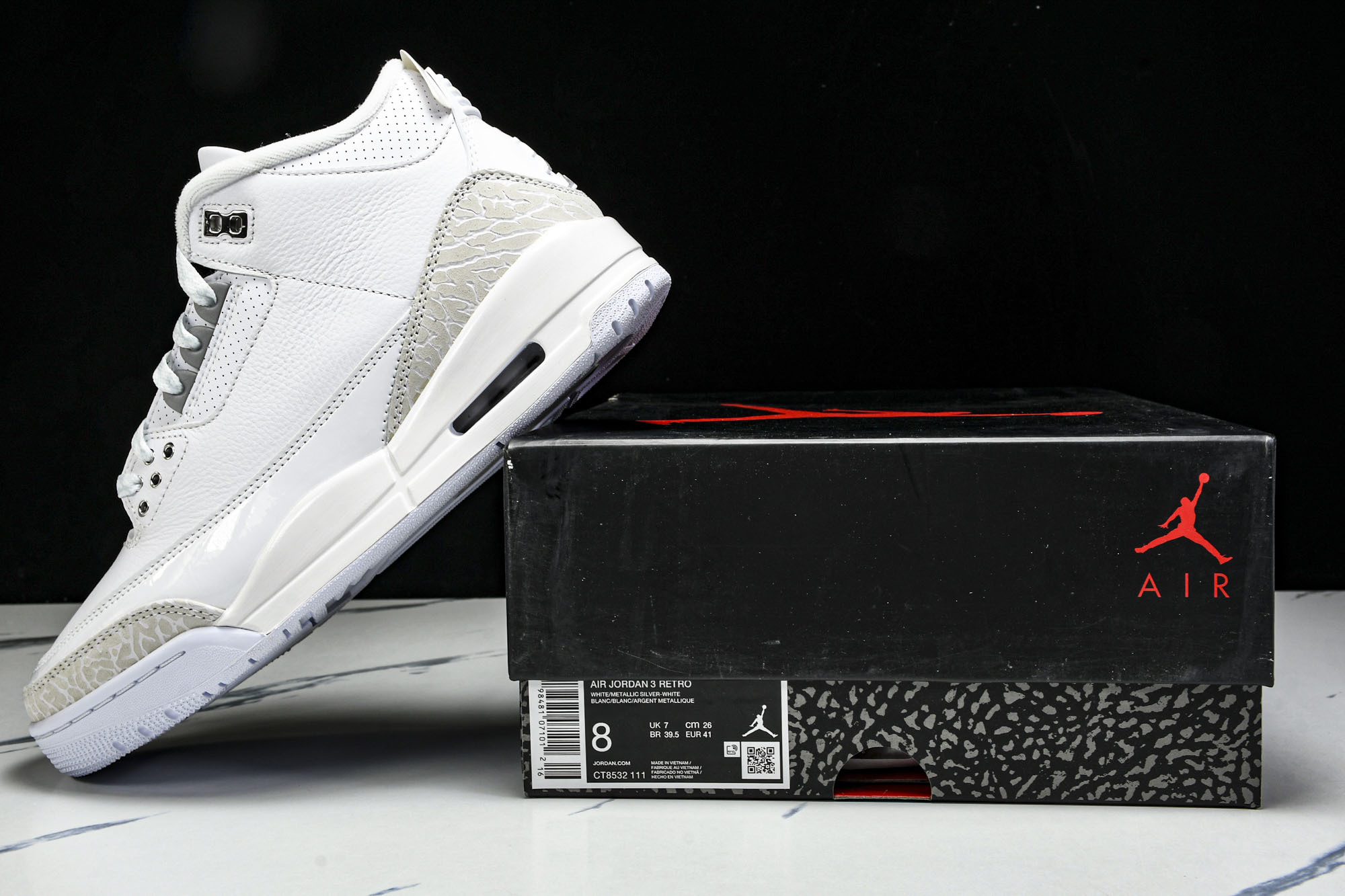纯原 Air Jordan 3 Retro 白灰 CT8532-111 #YZ001-1 40 40.5 41 42.5 纯原 Air Jordan 3 Retro 白灰 CT8532-111 #YZ001-1 40 40.5 41 42.5