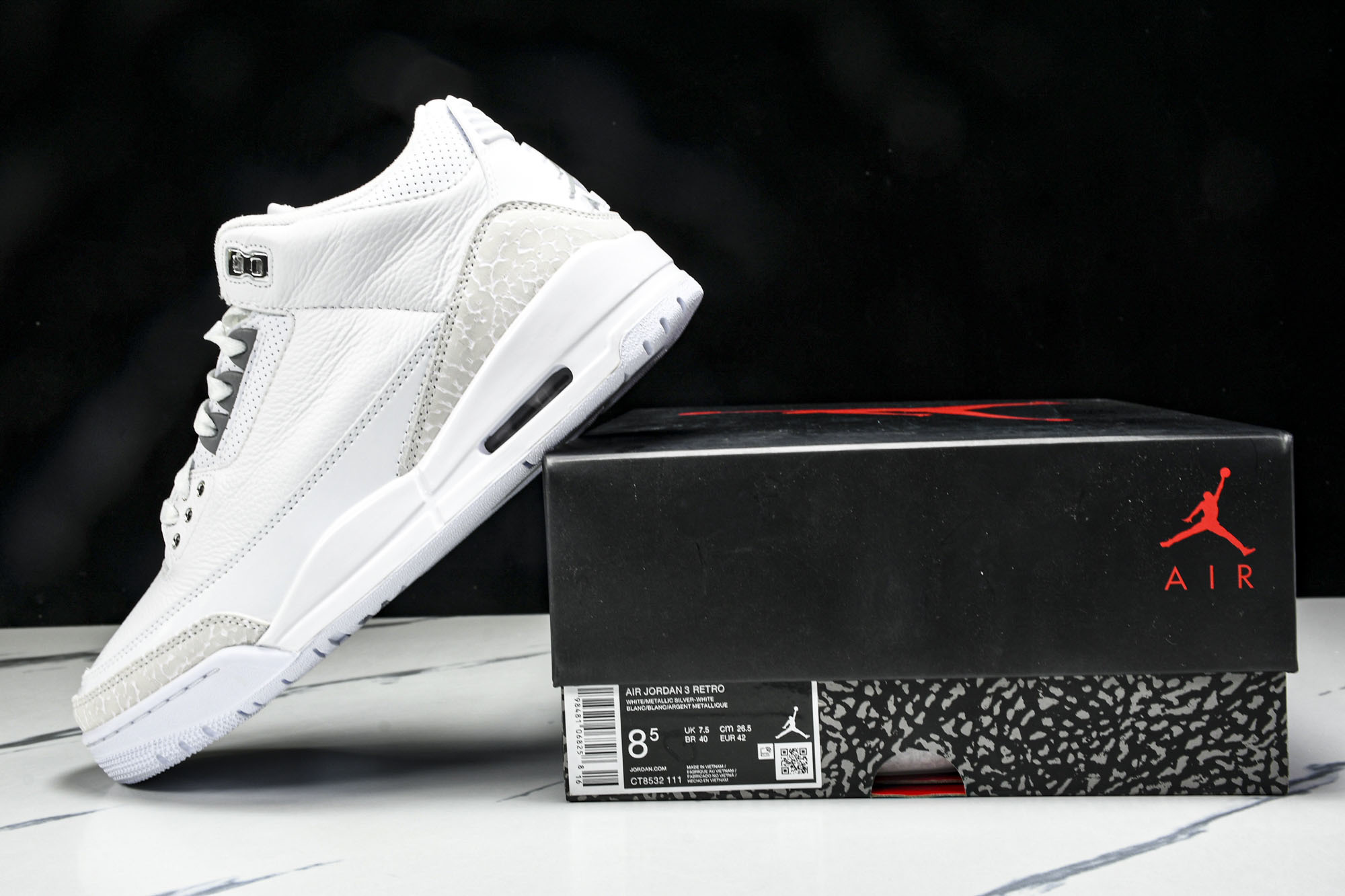 纯原 Air Jordan Air Jordan 3 “Pure Money”白色 CT8532-111 #YZ001-