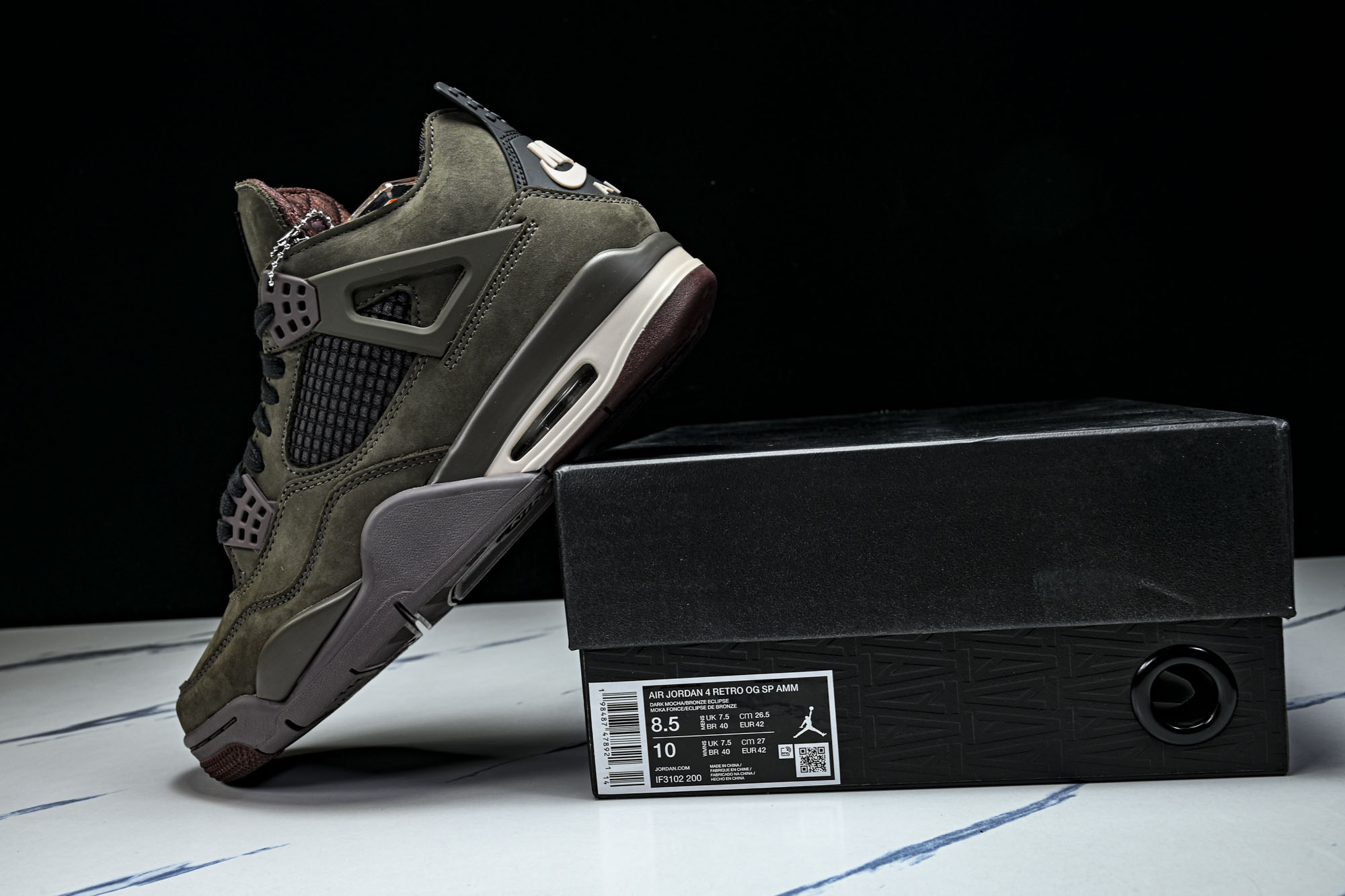 纯原原版 A Ma Maniere x Air Jordan 4 Rerto _Dark Mocha_ AJ4 乔4摩卡 纯原原版 A Ma Maniere x Air Jordan 4 Rerto _Dark Mocha_ AJ4 乔4摩卡
