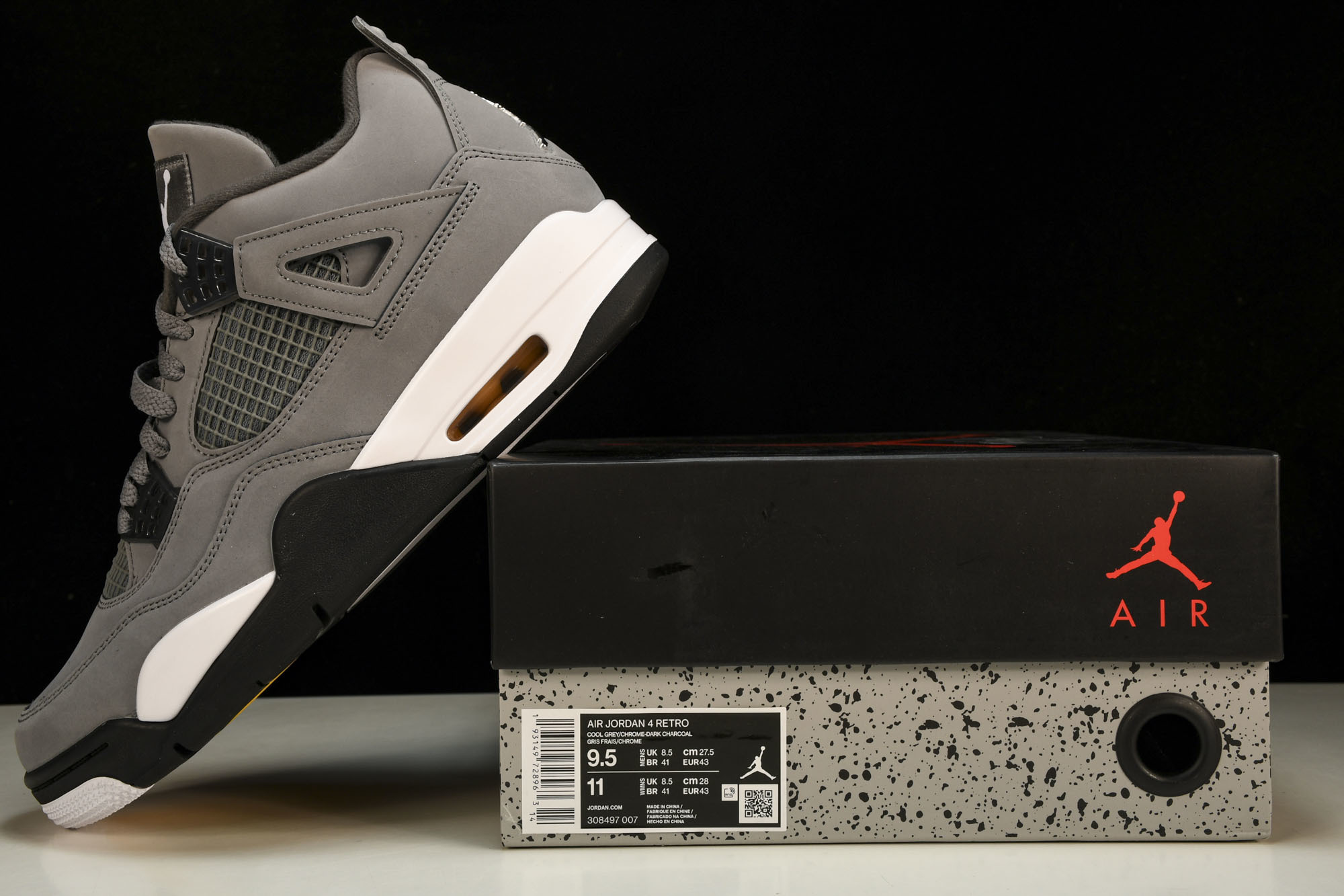 纯原原版 Air Jordan 4 Cool Grey 2019 酷灰 灰老鼠 -007 #YZ001-1 40 40. 纯原原版 Air Jordan 4 Cool Grey 2019 酷灰 灰老鼠 -007 #YZ001-1 40 40.