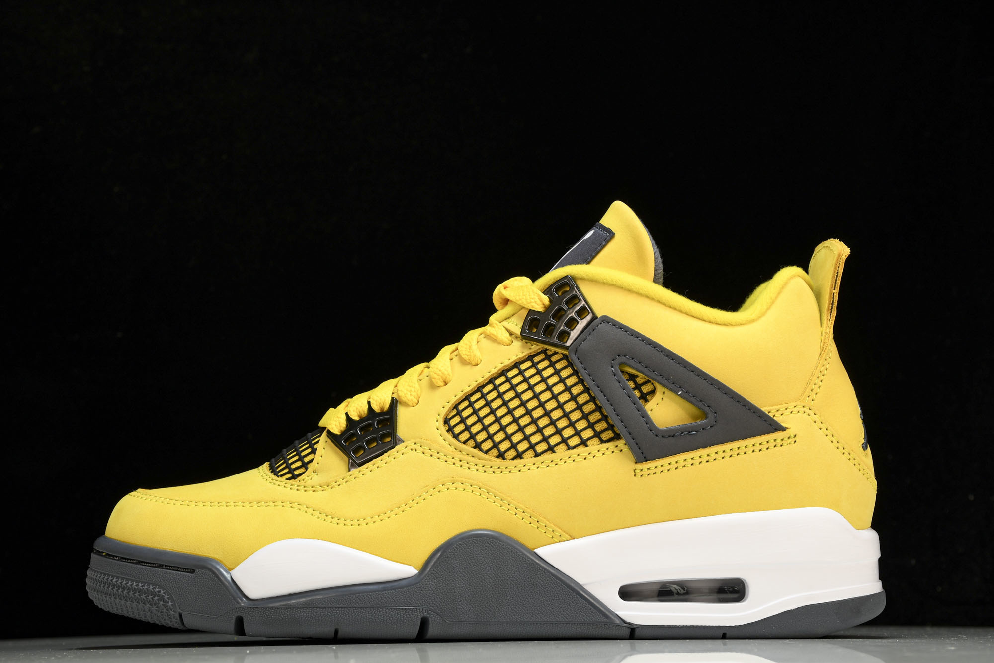 纯原原版 Air Jordan 4 lightning LS AJ4电母黑黄闪电2021复刻 CT8527-700 #Y