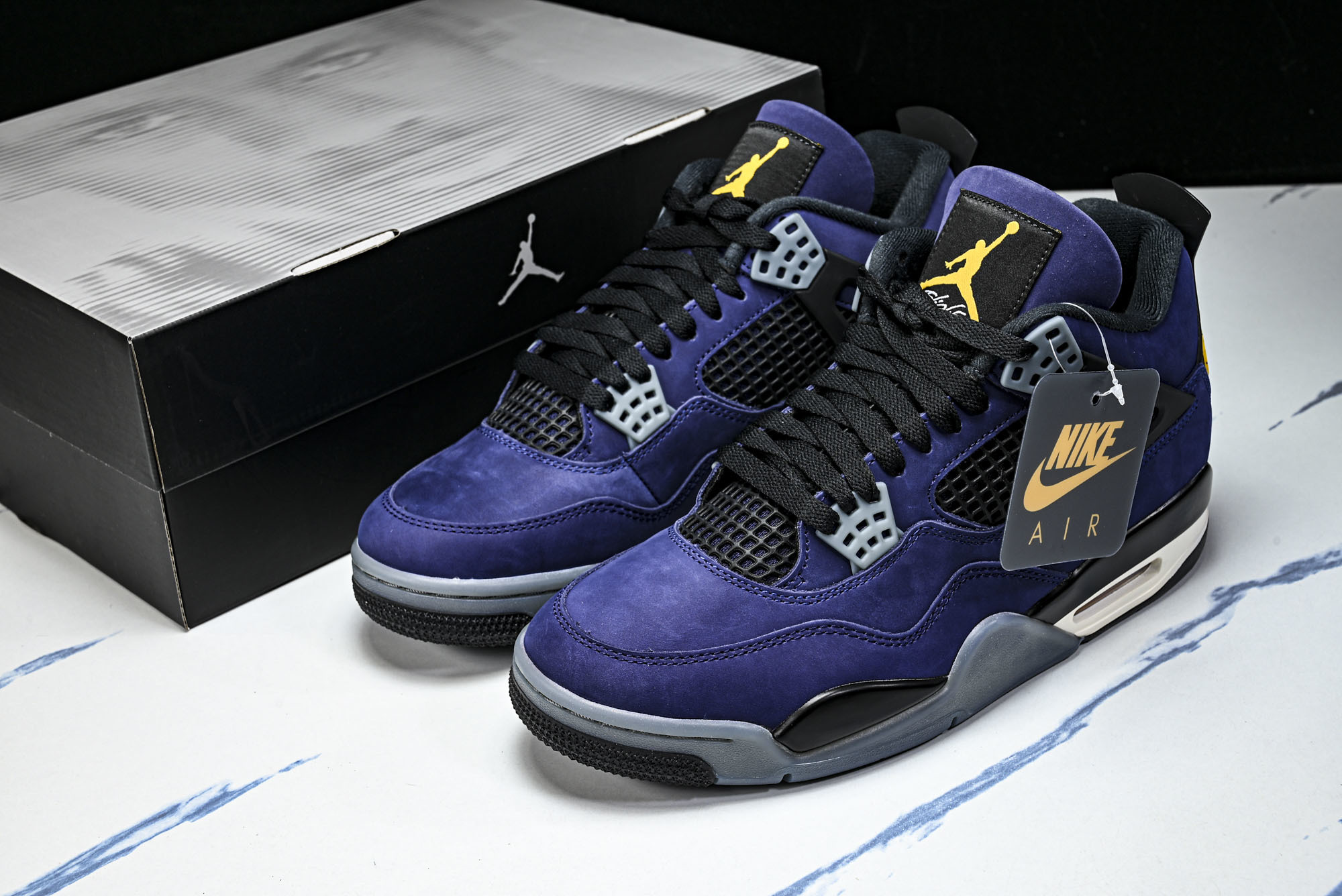 纯原原版 Air Jordan 4 Retro _Lakers_ AJ4 乔4湖人紫金 FV5029-500 #YZ00