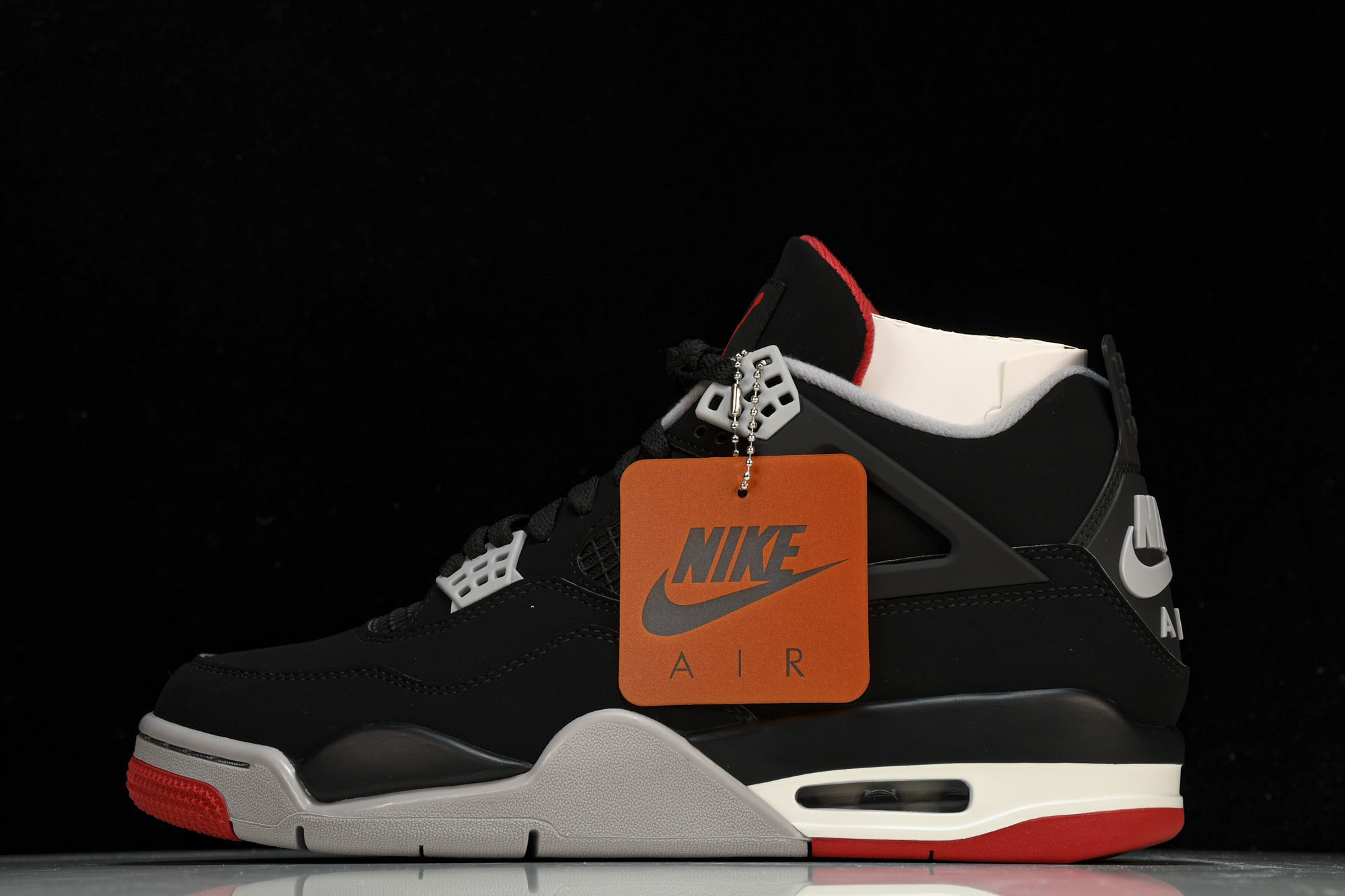 纯原原版 Air Jordan 4 Retro Bred 2019 黑红公牛 -060 #YZ001-1 40 40.5