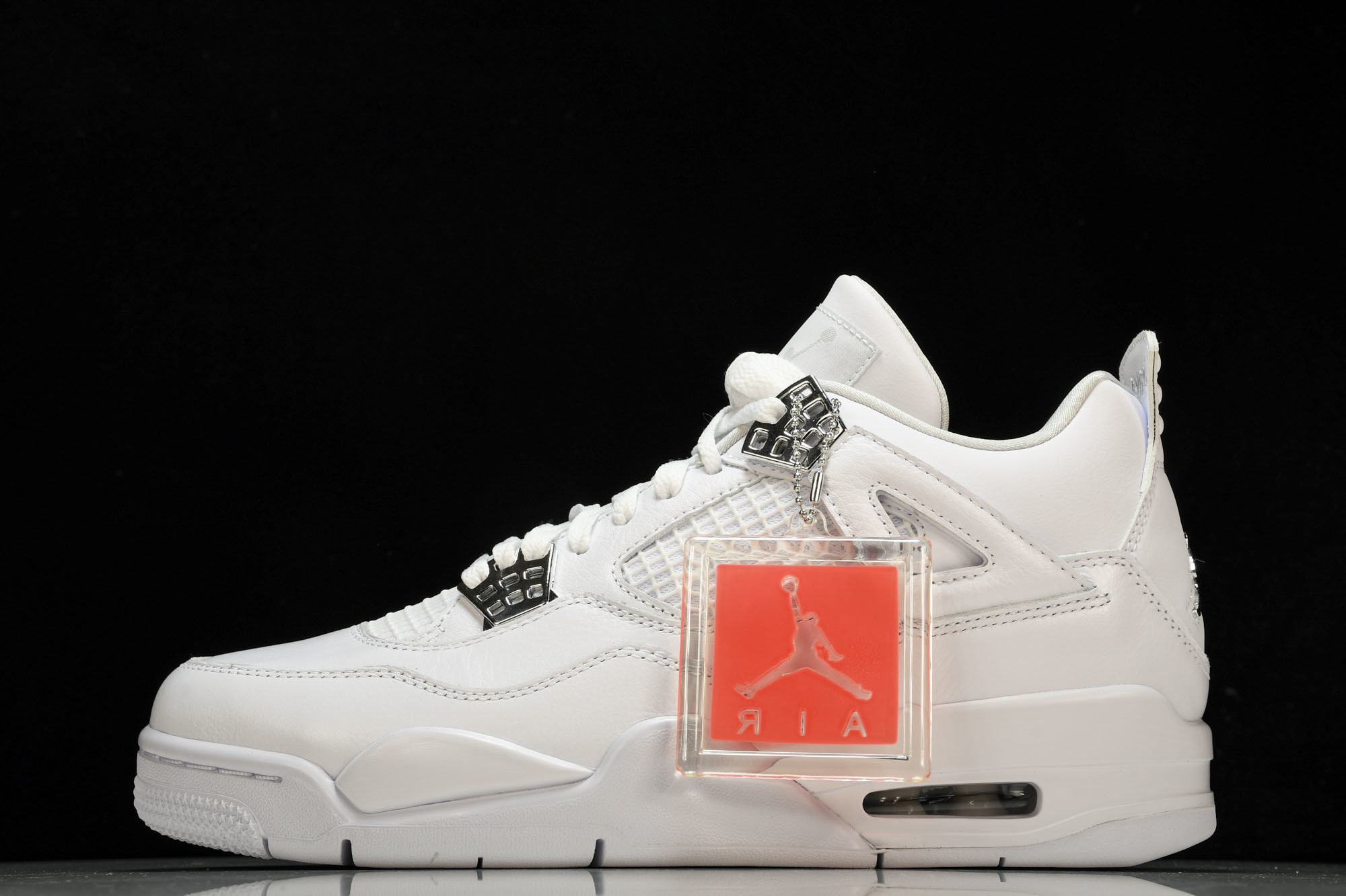 纯原原版 Air Jordan 4 Retro Pure Money 白猫 银扣(2017)-100 #YZ001-1 