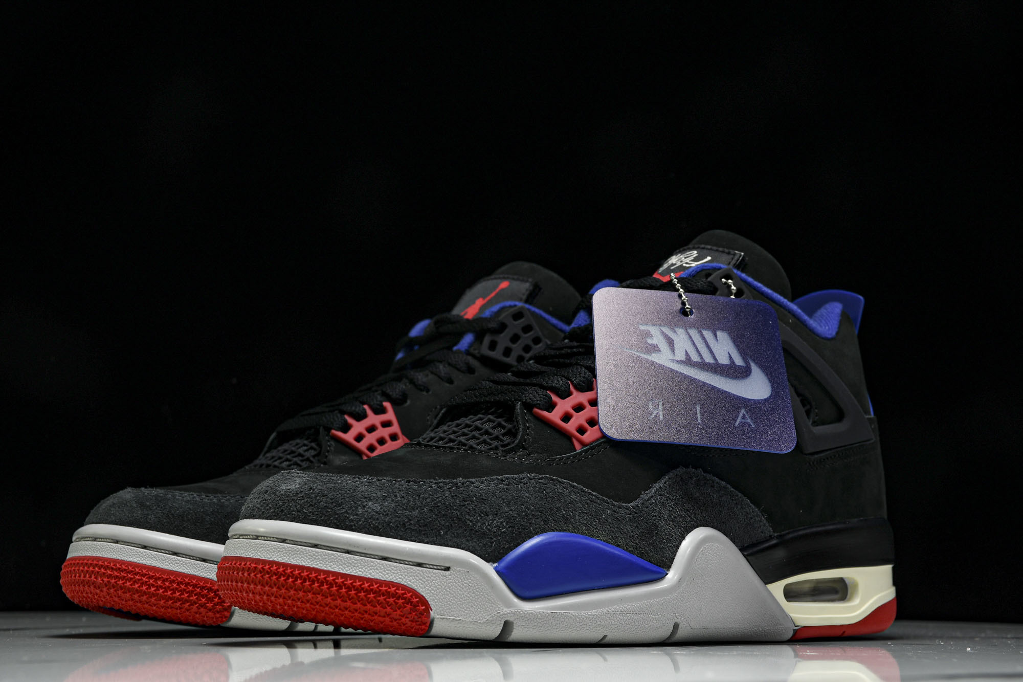 纯原原版 Air Jordan 4 Retro Rare Air 稀有空气 黑红蓝 FV5029-003 #YZ001-