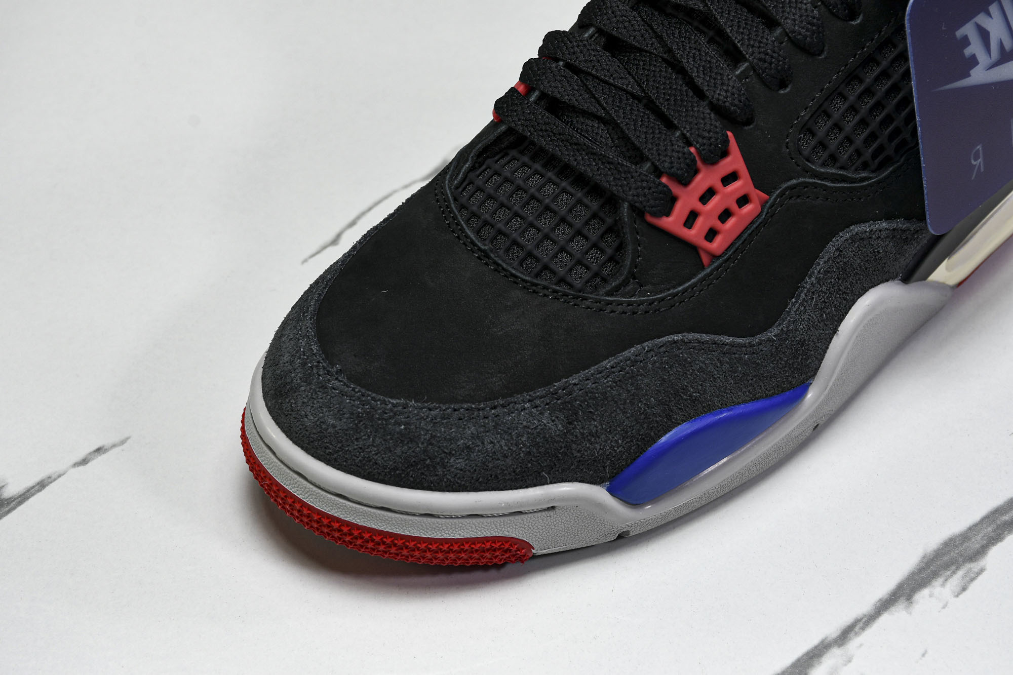 纯原原版 Air Jordan 4 Retro Rare Air 稀有空气 黑红蓝 FV5029-003 #YZ001-