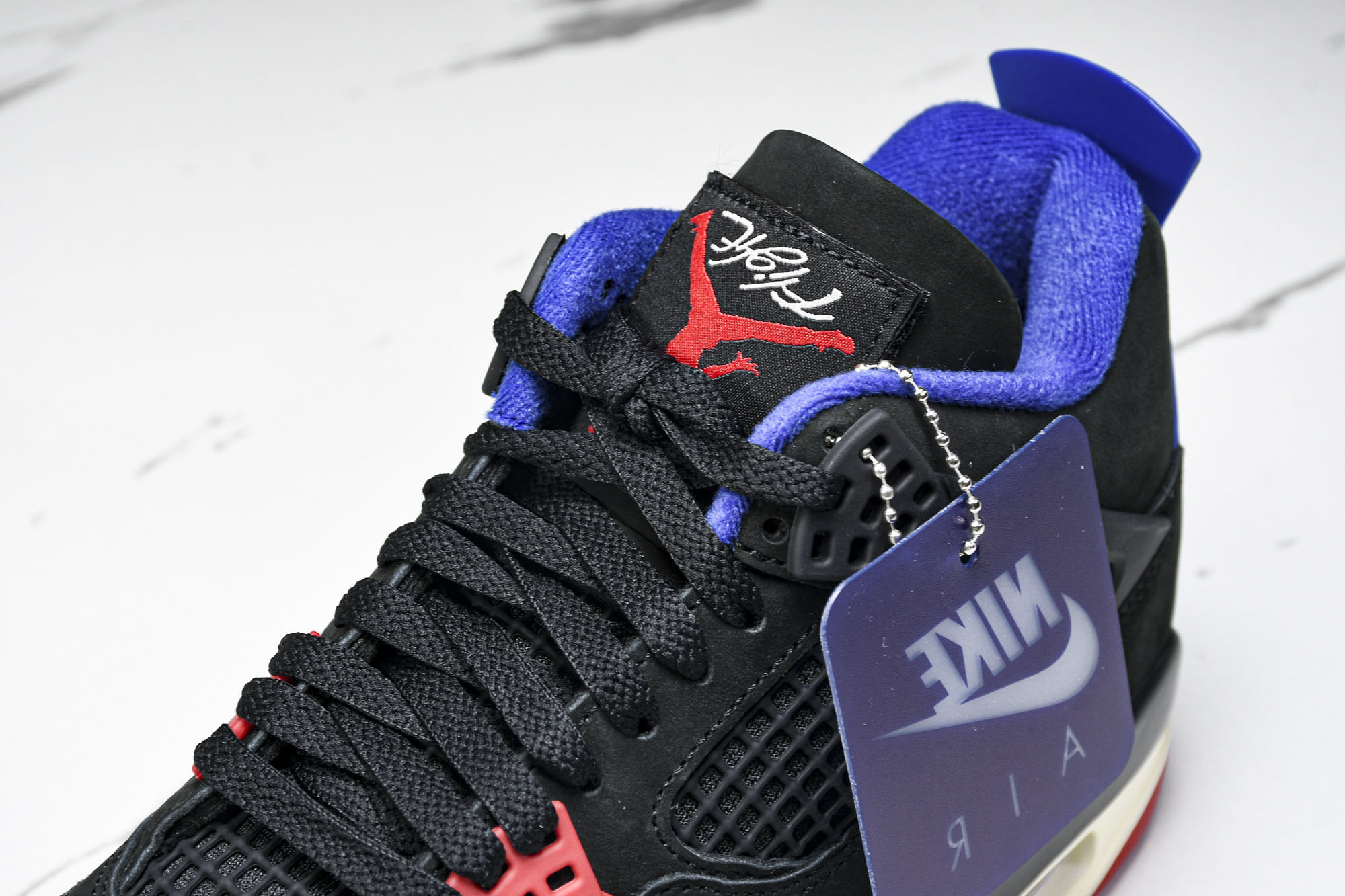 纯原原版 Air Jordan 4 Retro Rare Air 稀有空气 黑红蓝 FV5029-003 #YZ001-