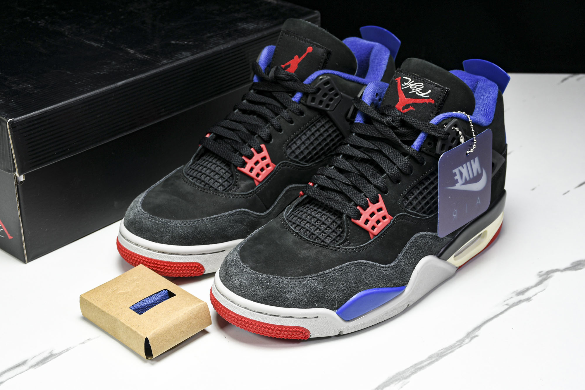 纯原原版 Air Jordan 4 Retro Rare Air 稀有空气 黑红蓝 FV5029-003 #YZ001-