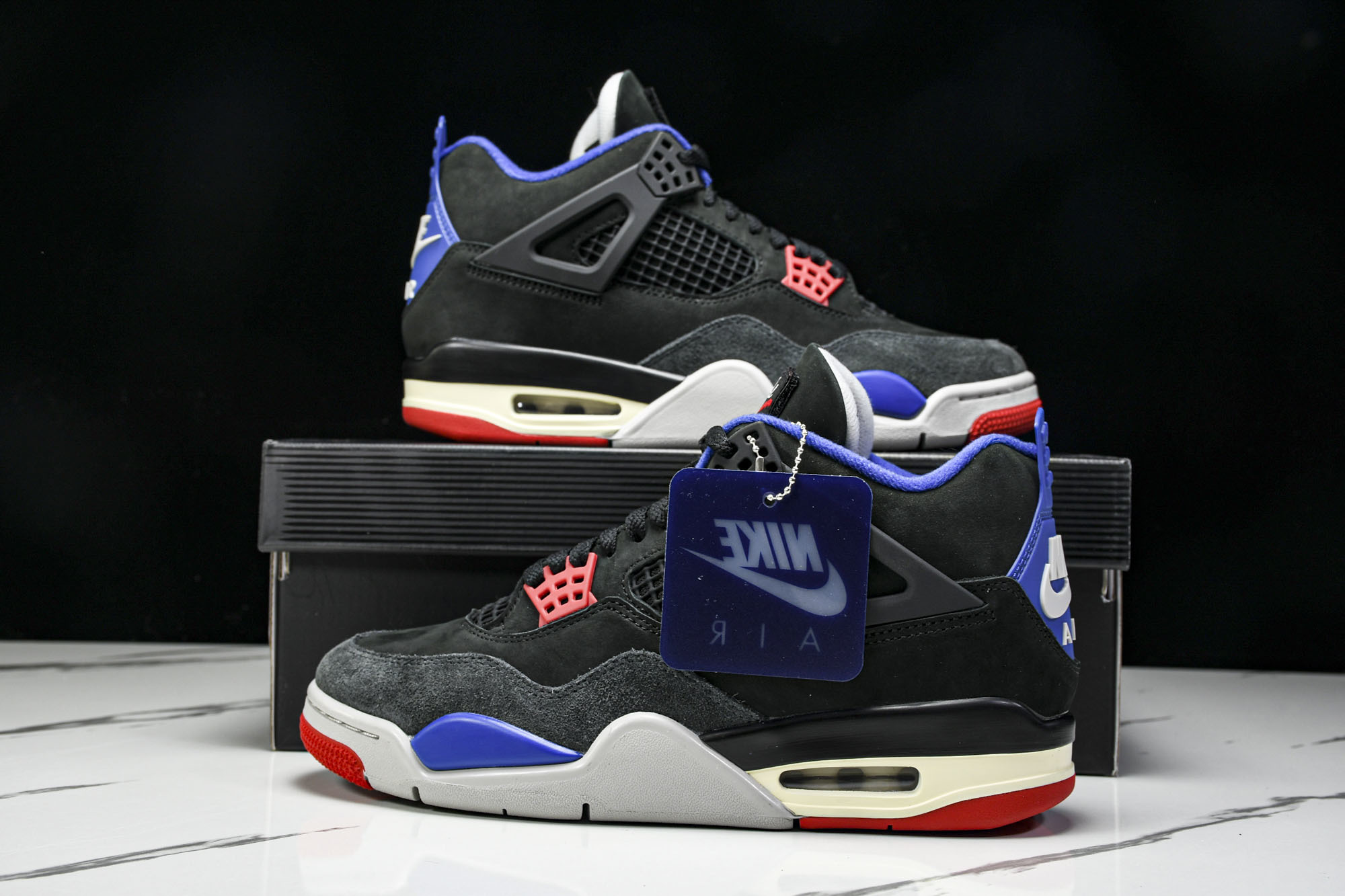 纯原原版 Air Jordan 4 Retro Rare Air 稀有空气 黑红蓝 FV5029-003 #YZ001-