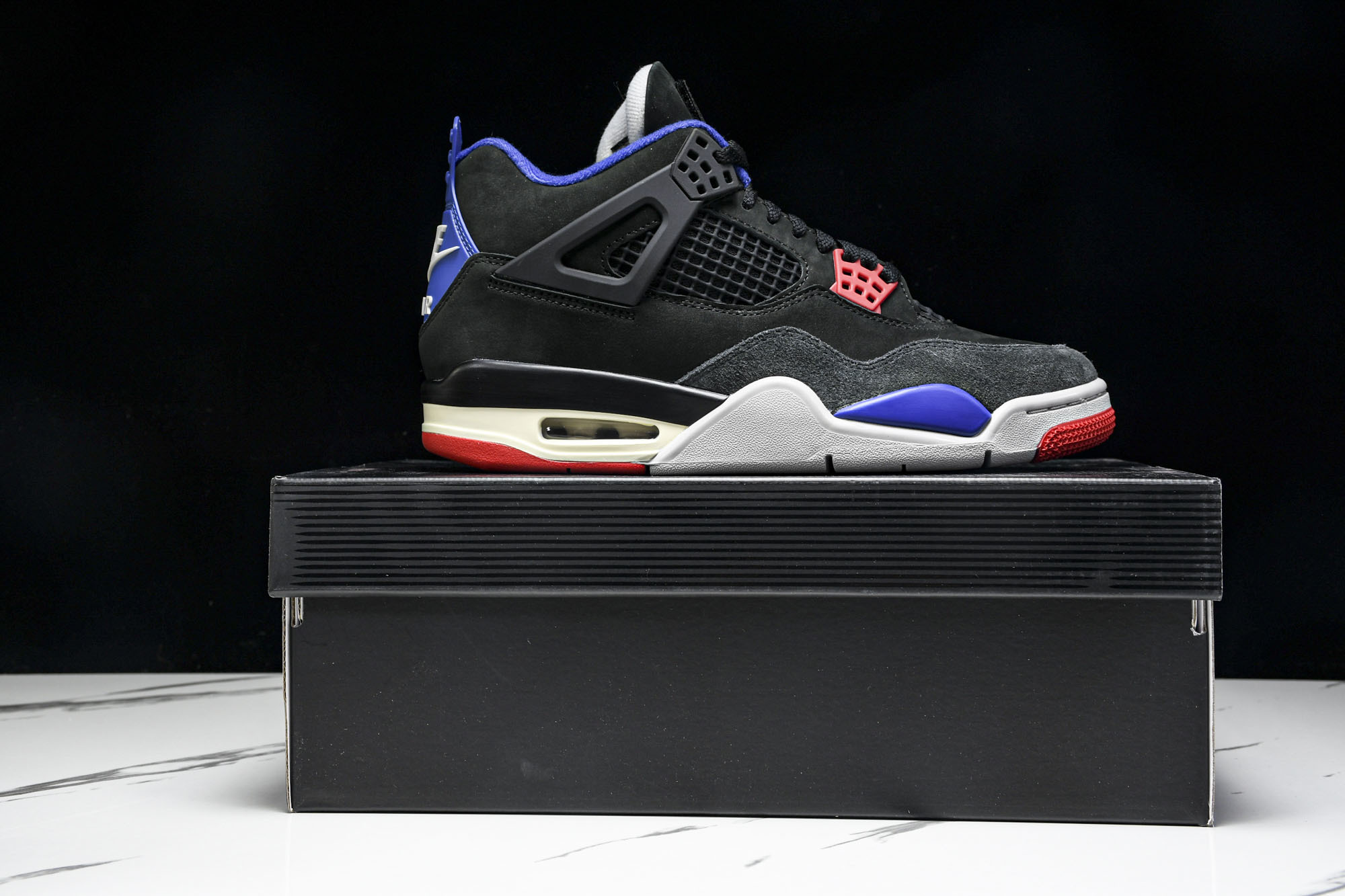纯原原版 Air Jordan 4 Retro Rare Air 稀有空气 黑红蓝 FV5029-003 #YZ001-