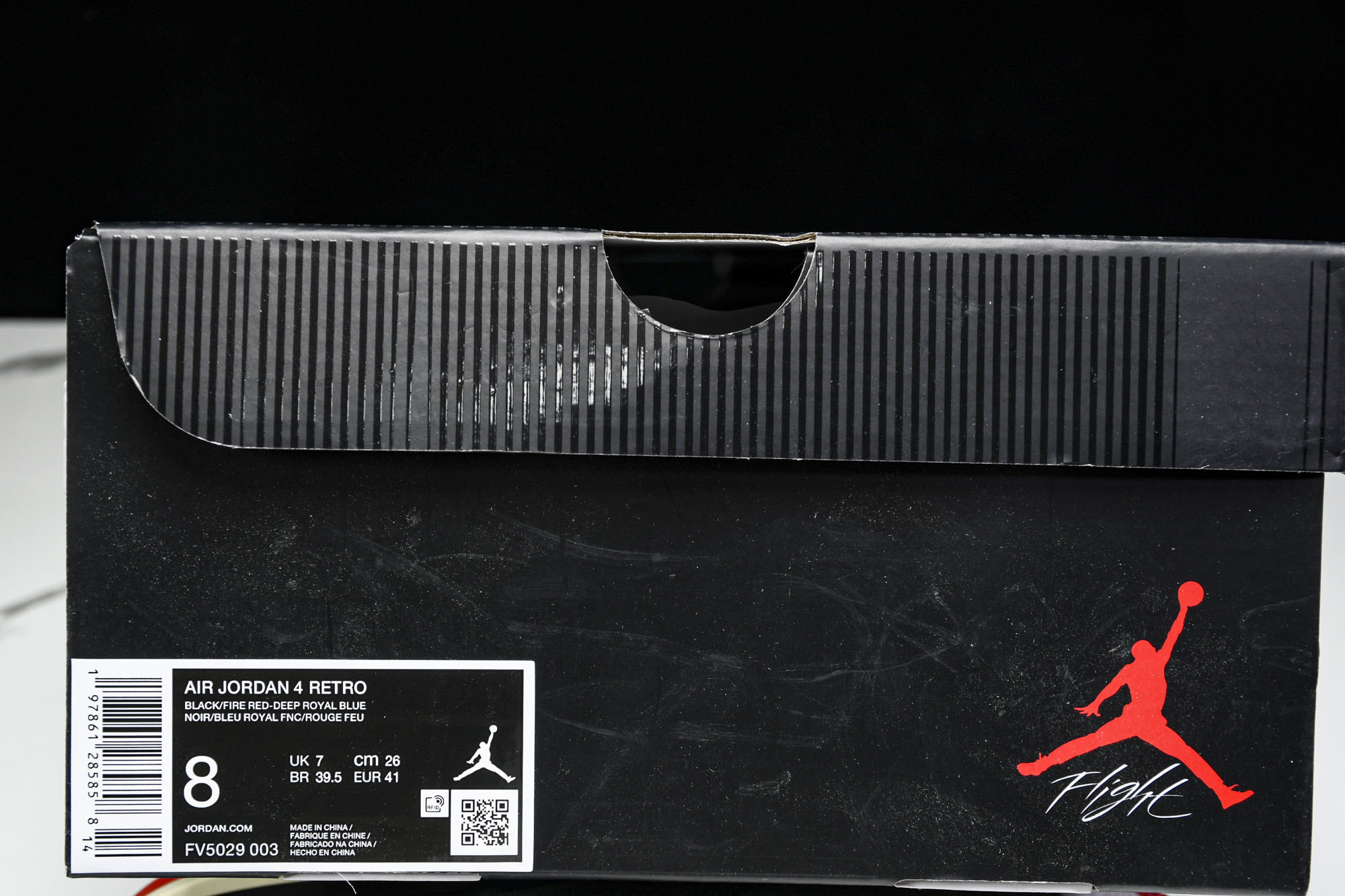 纯原原版 Air Jordan 4 Retro Rare Air 稀有空气 黑红蓝 FV5029-003 #YZ001-